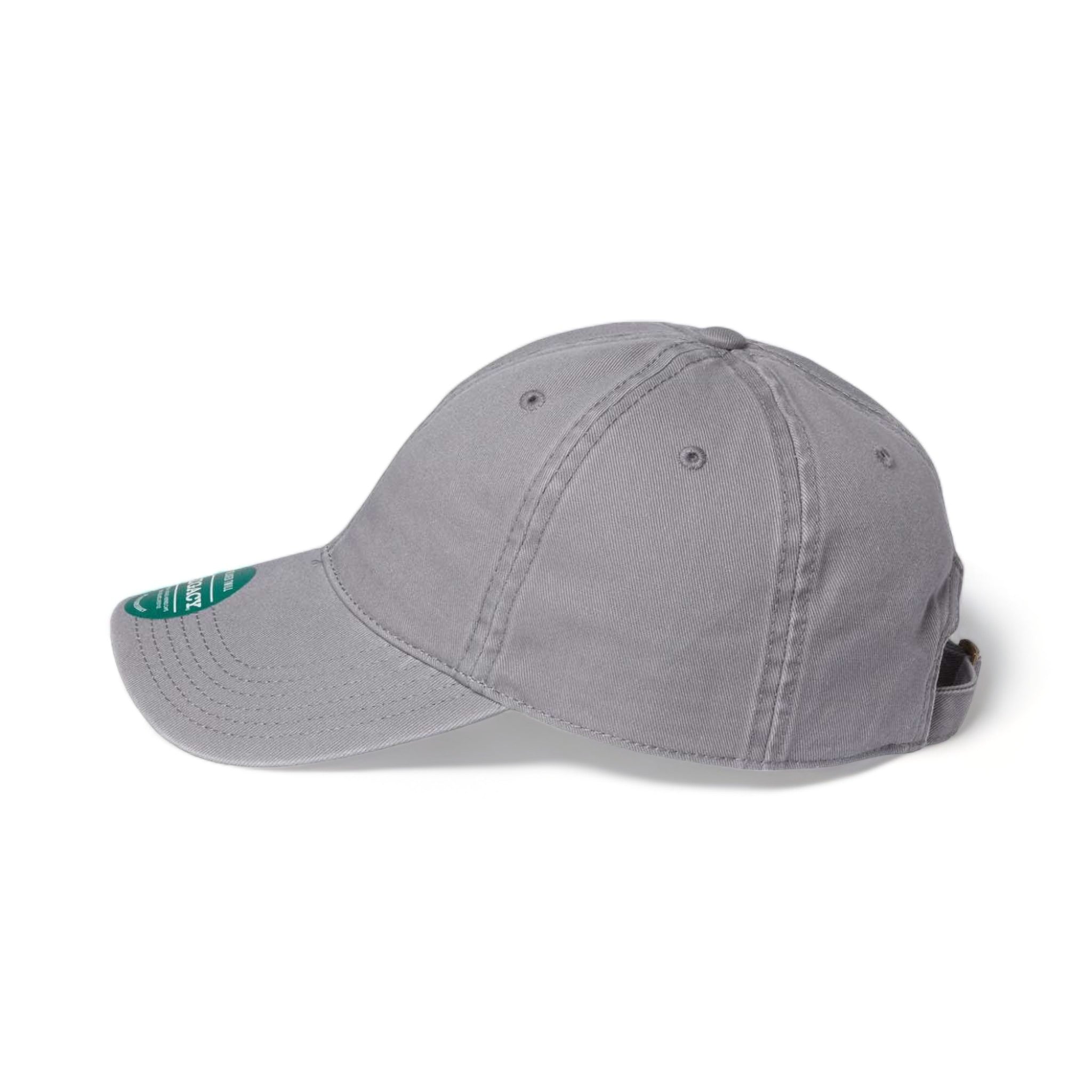 Side view of LEGACY EZA custom hat in grey
