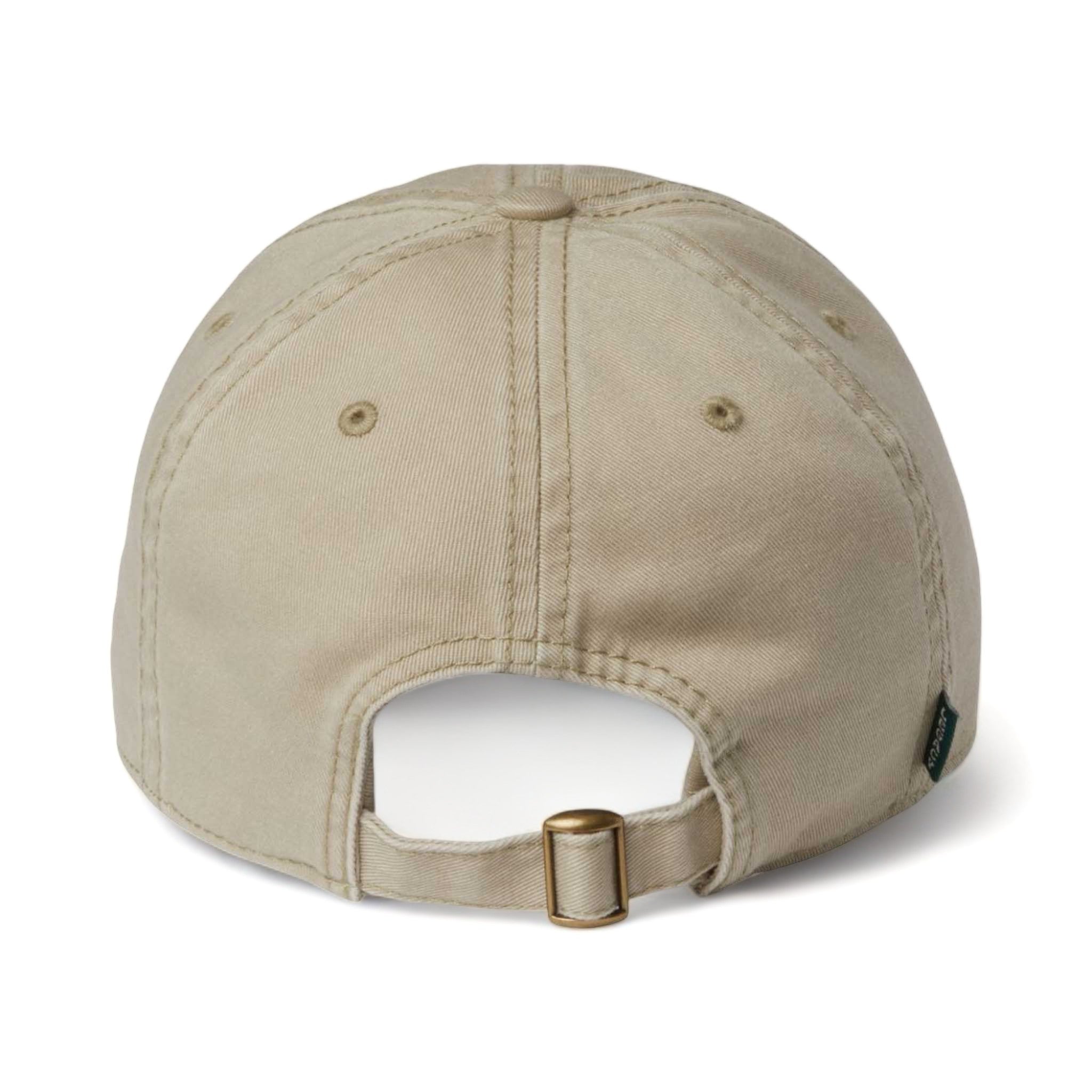 Back view of LEGACY EZA custom hat in khaki