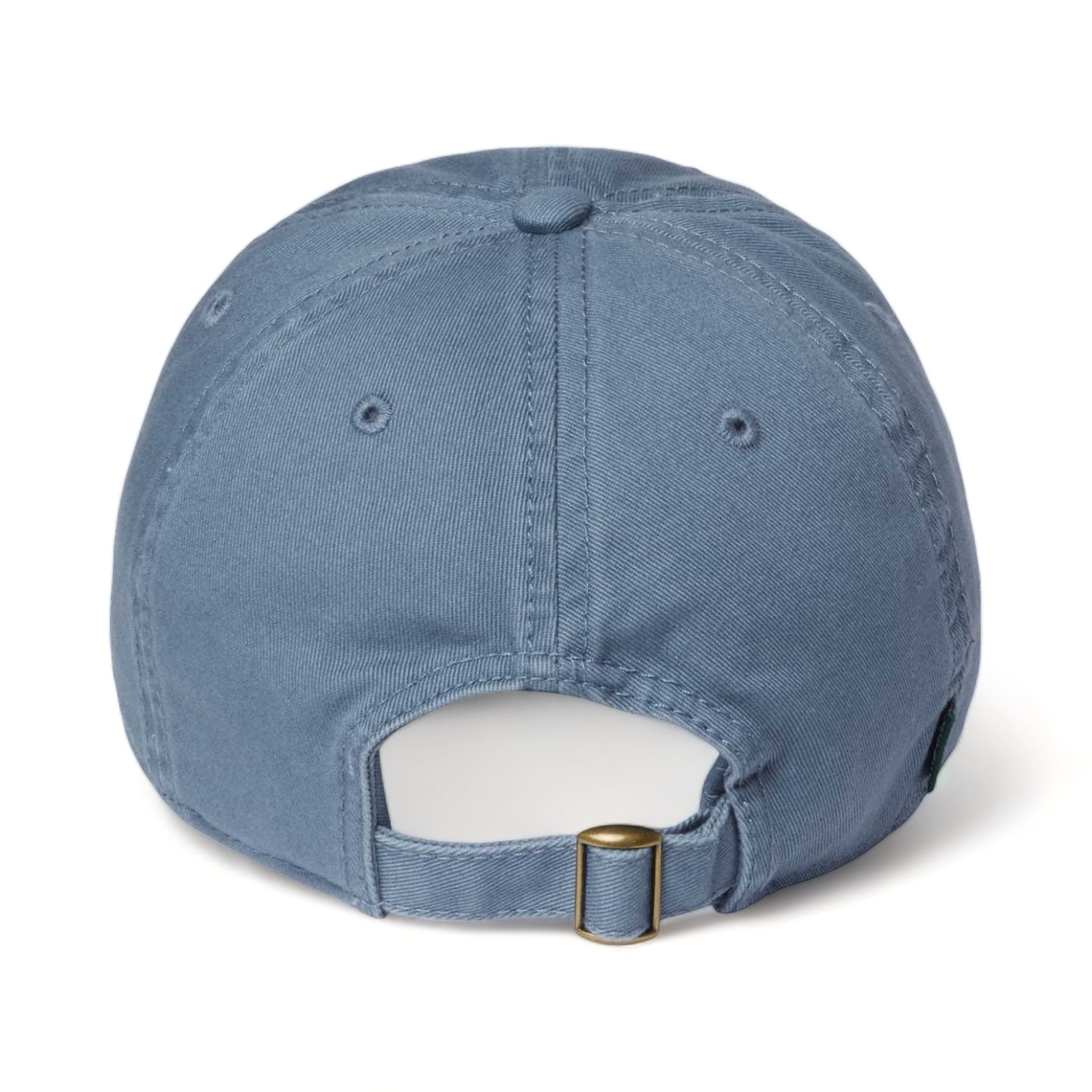 Back view of LEGACY EZA custom hat in lake blue