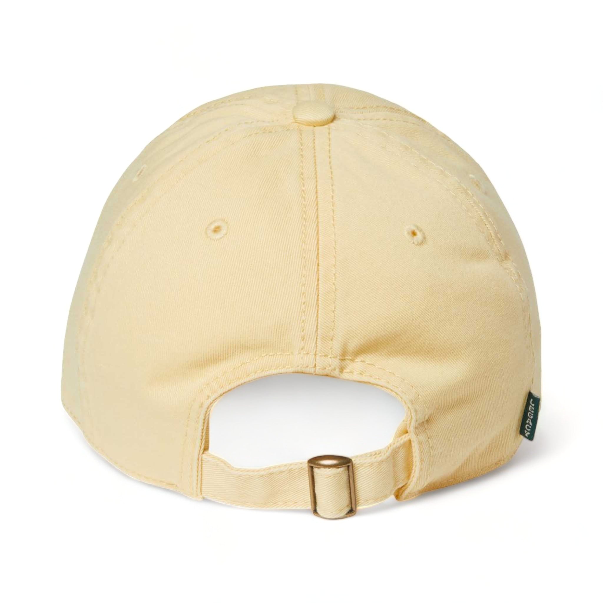 Back view of LEGACY EZA custom hat in lemon