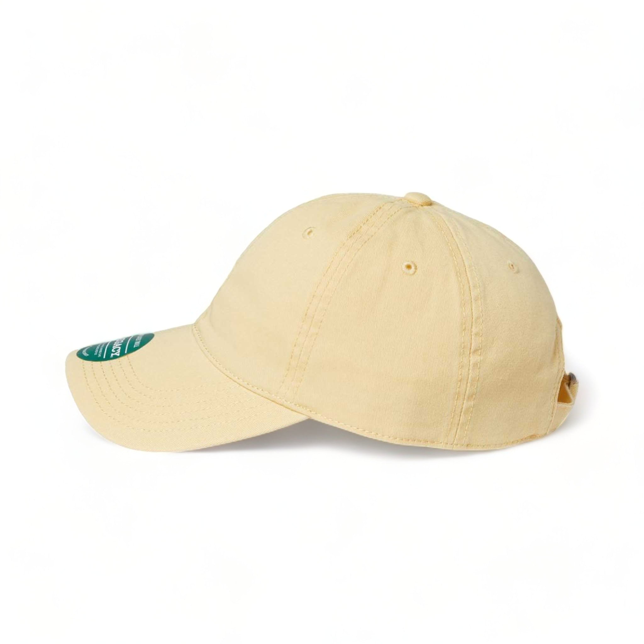 Side view of LEGACY EZA custom hat in lemon
