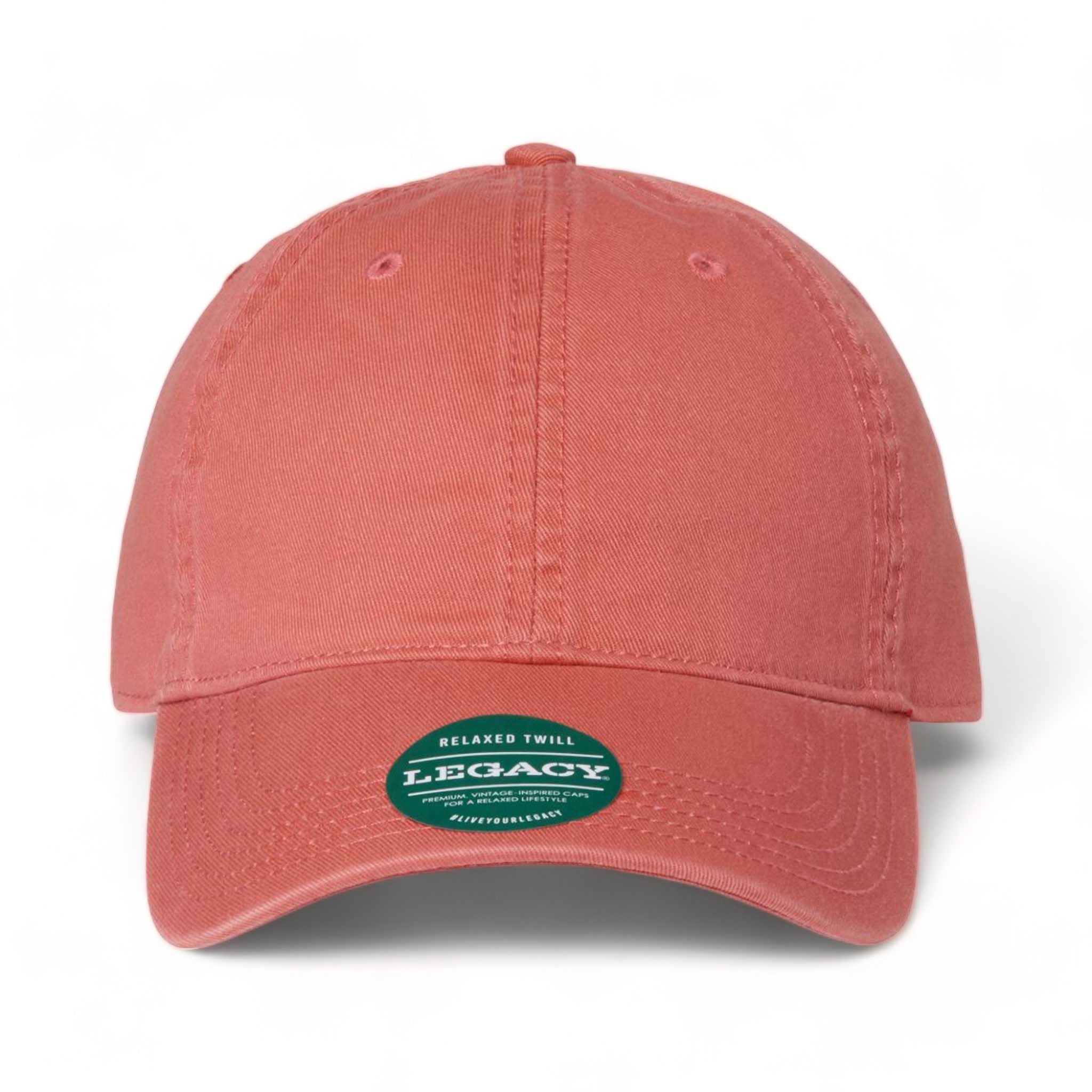 Front view of LEGACY EZA custom hat in nantucket red