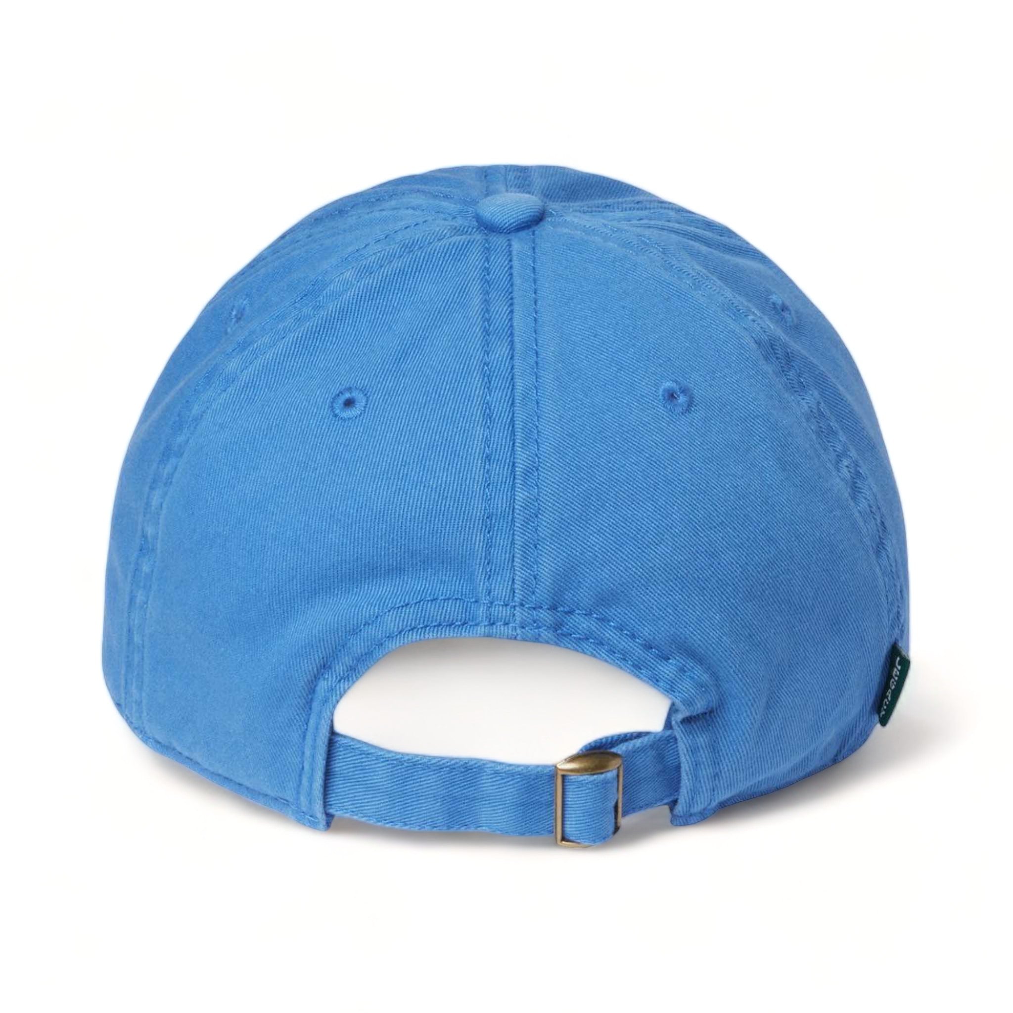 Back view of LEGACY EZA custom hat in pacific blue