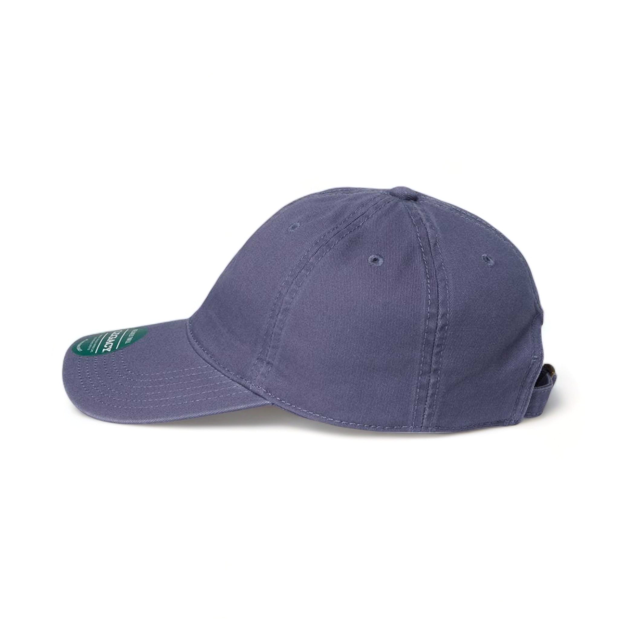 Side view of LEGACY EZA custom hat in slate blue