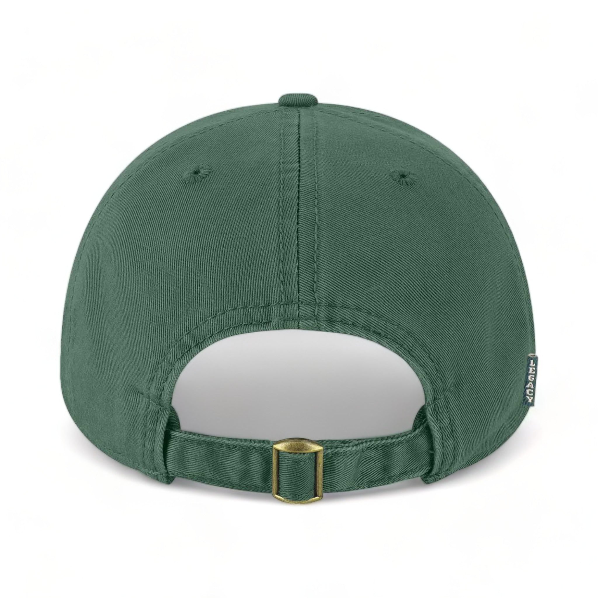 Back view of LEGACY EZA custom hat in spruce green
