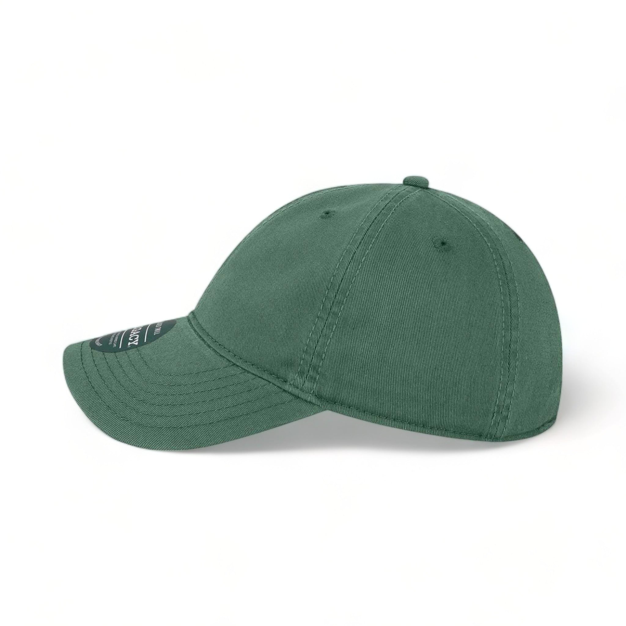 Side view of LEGACY EZA custom hat in spruce green