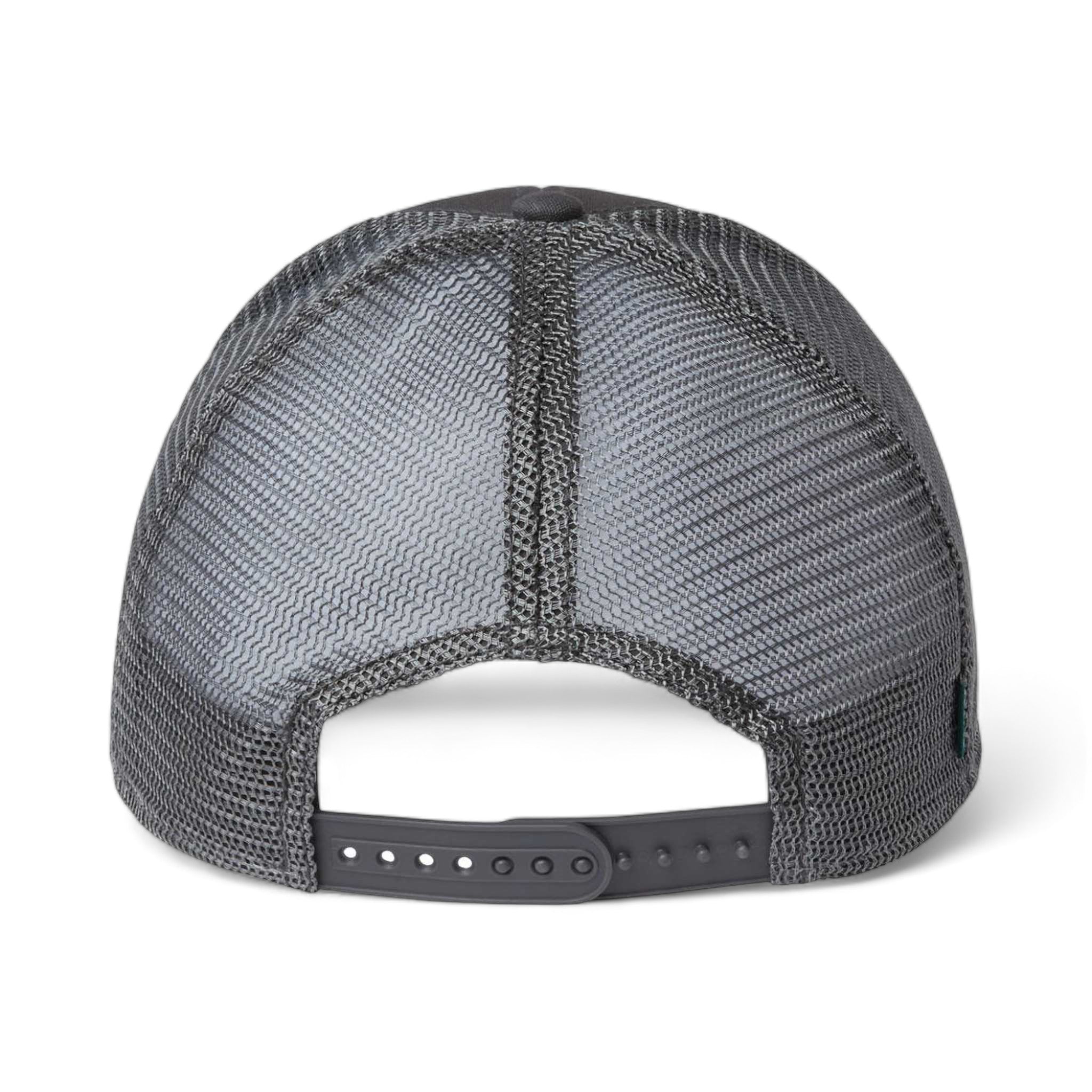 Back view of LEGACY LPS custom hat in dark grey and dark grey