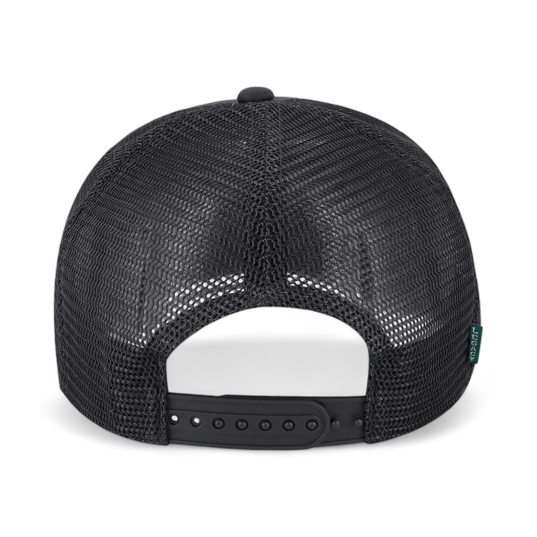 Back view of LEGACY LTA custom hat in black