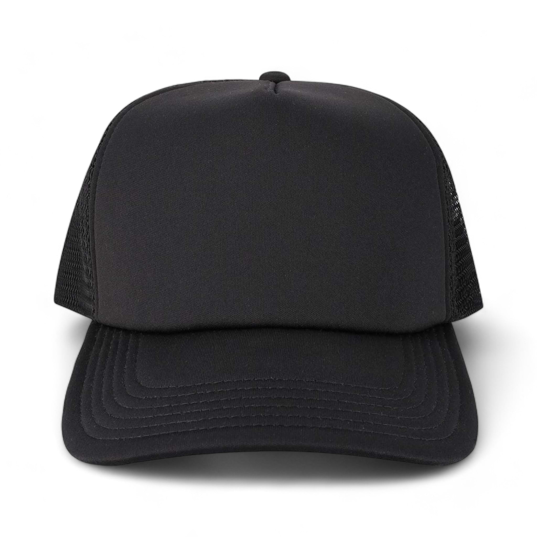 Front view of LEGACY LTA custom hat in black