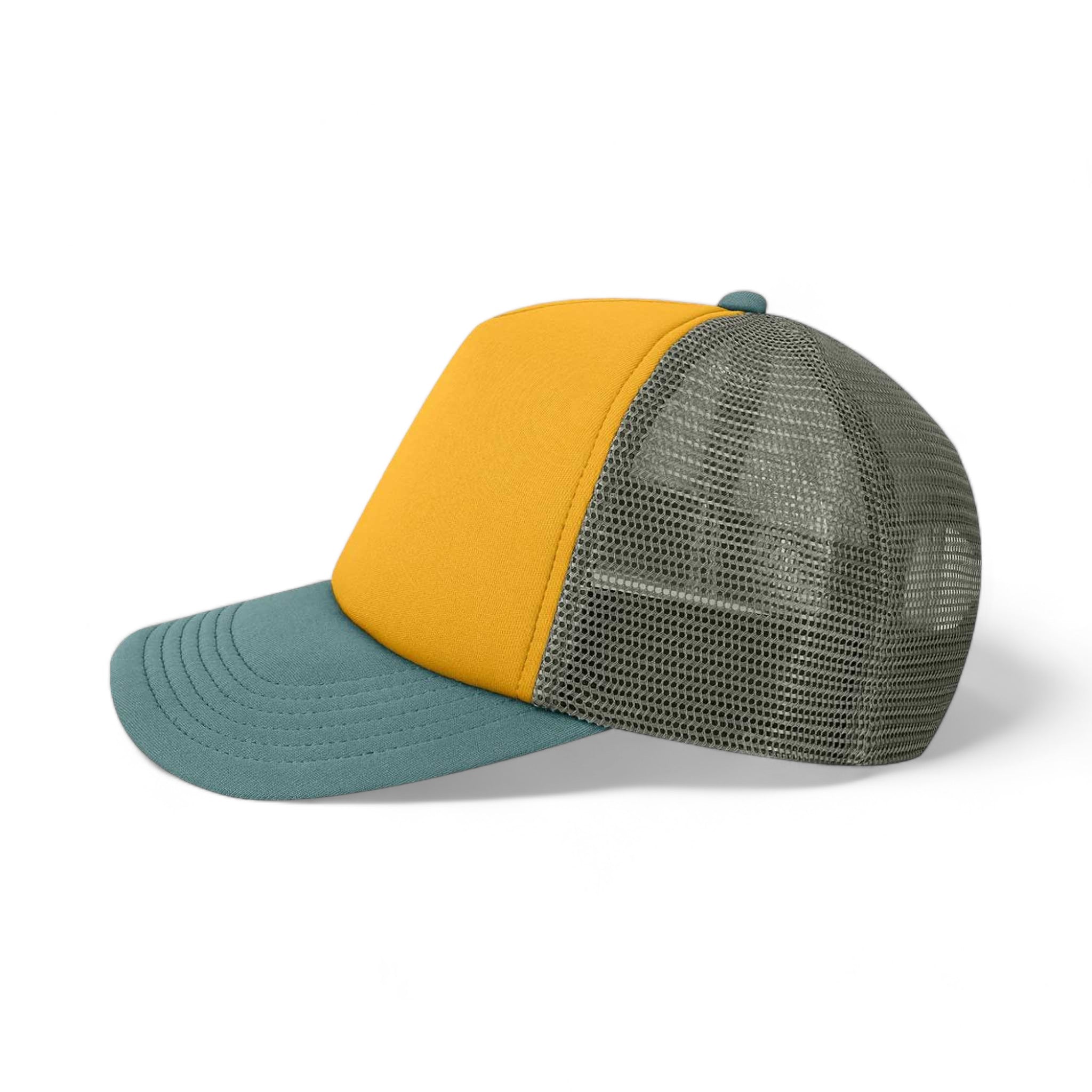 Front view of LEGACY LTA custom hat in bronze and pine green