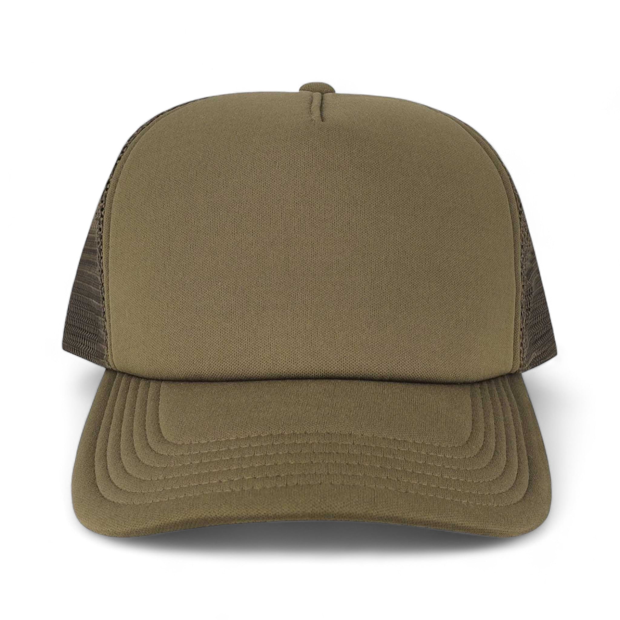 Front view of LEGACY LTA custom hat in brown