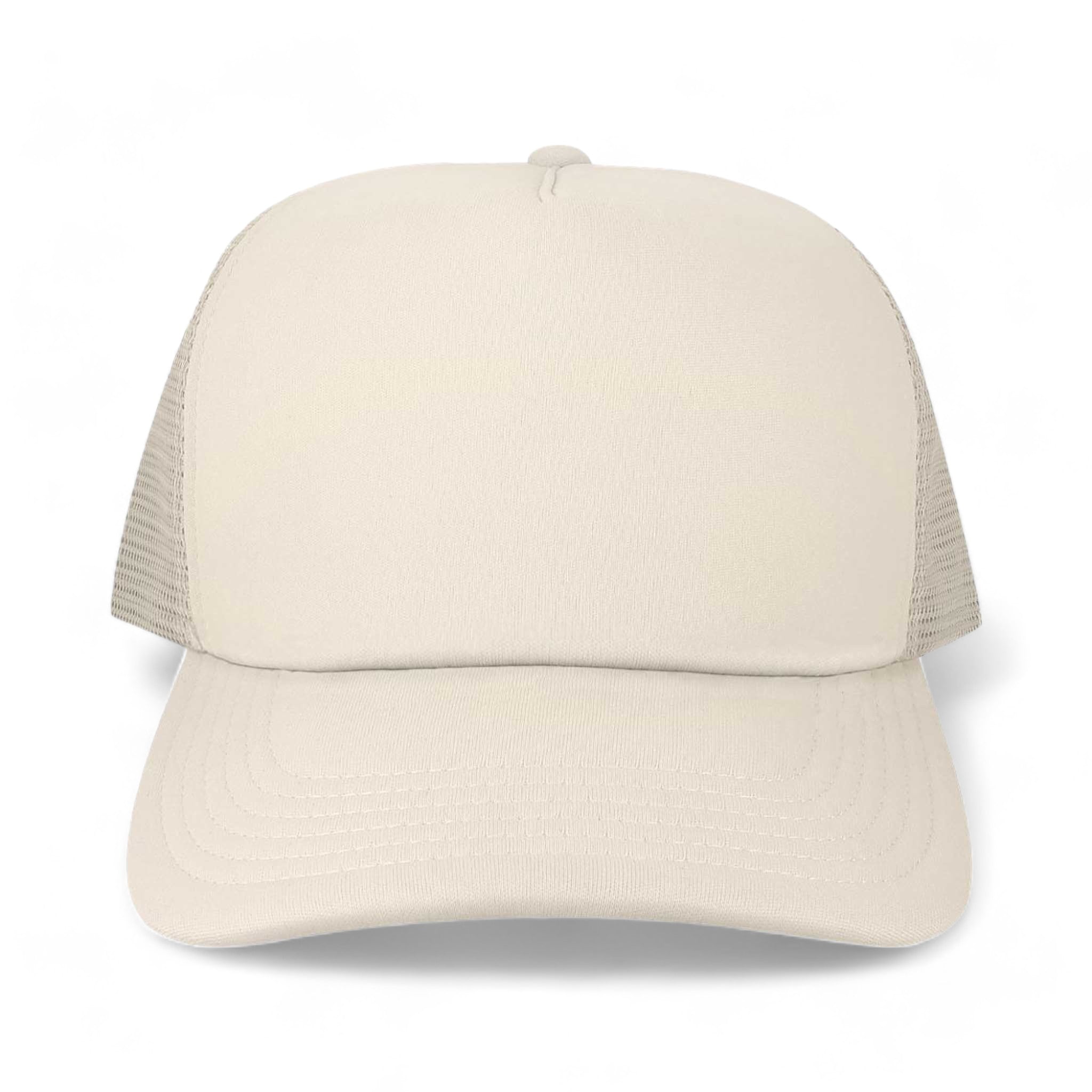 Front view of LEGACY LTA custom hat in sand