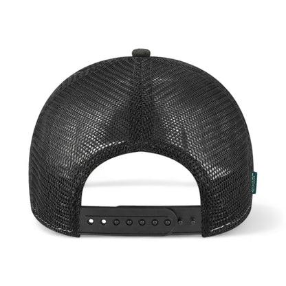 Back view of LEGACY MPS custom hat in black z - quilted