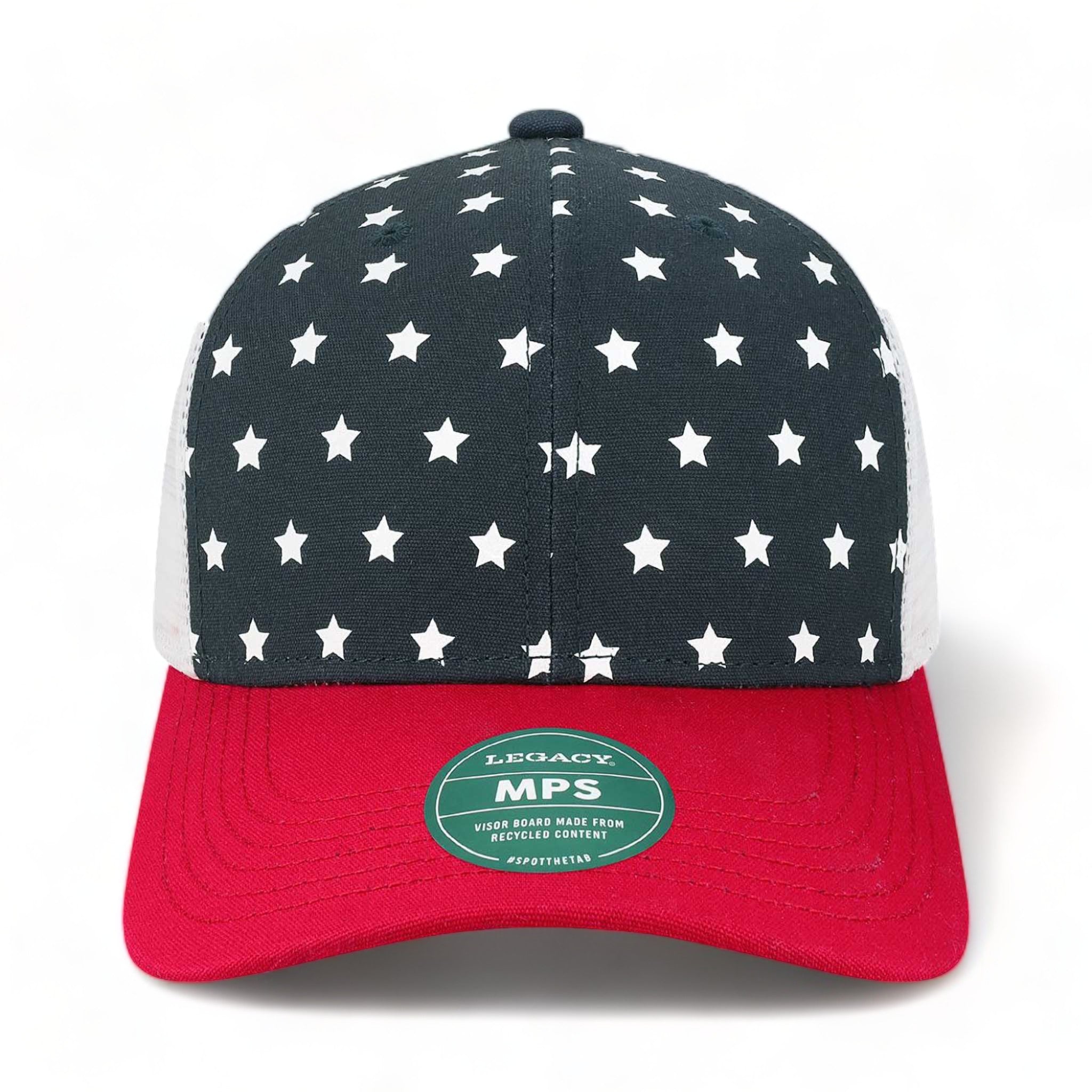 Front view of LEGACY MPS custom hat in usa