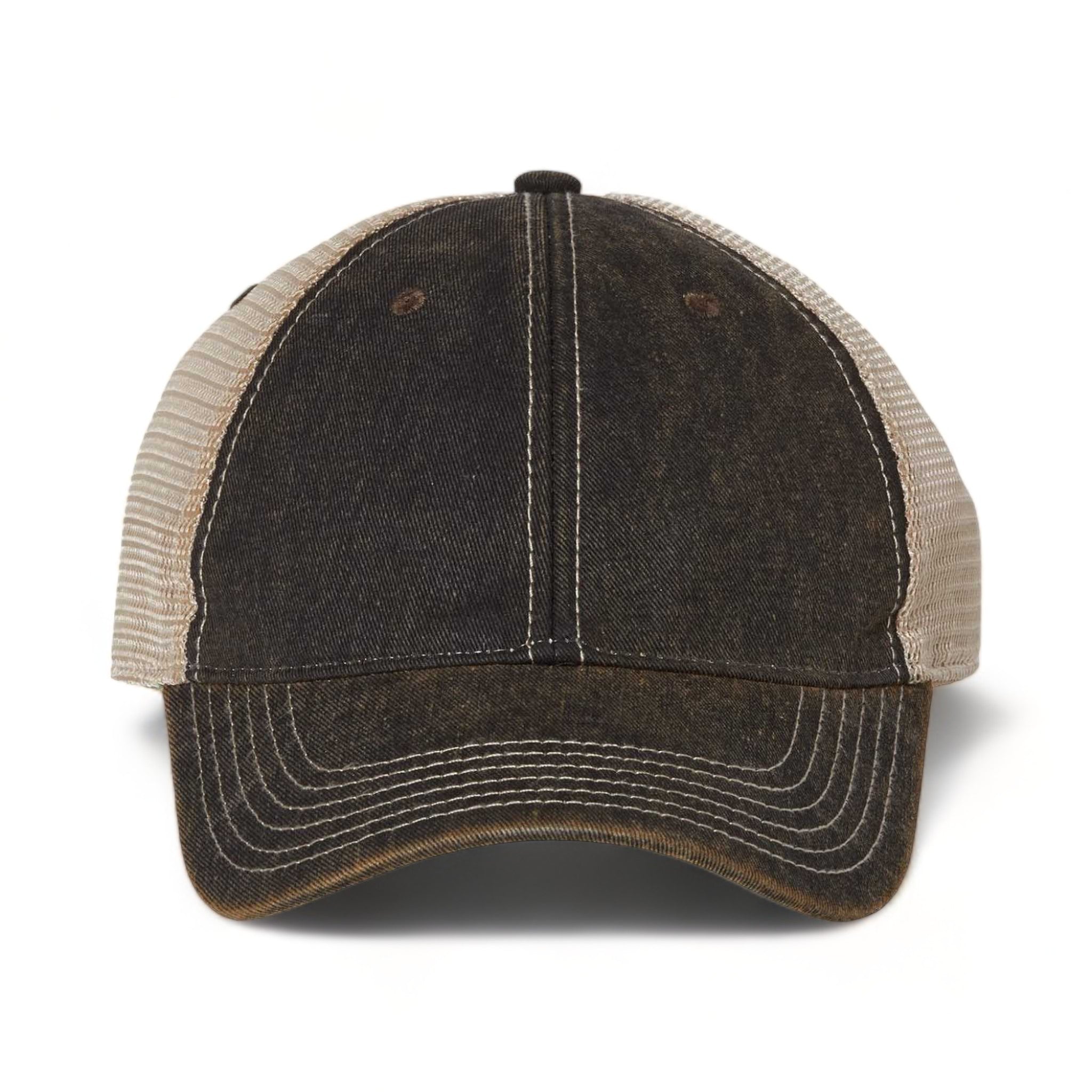 Front view of LEGACY OFA custom hat in black and khaki