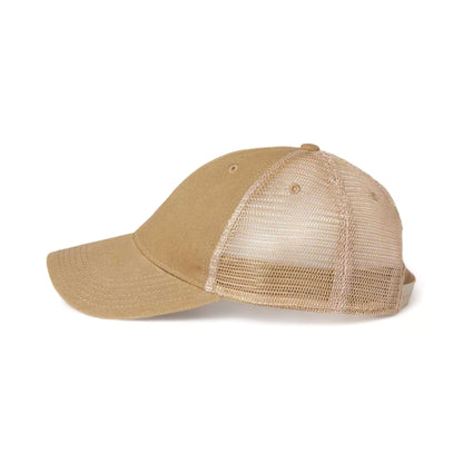 Side view of LEGACY OFA custom hat in khaki and khaki