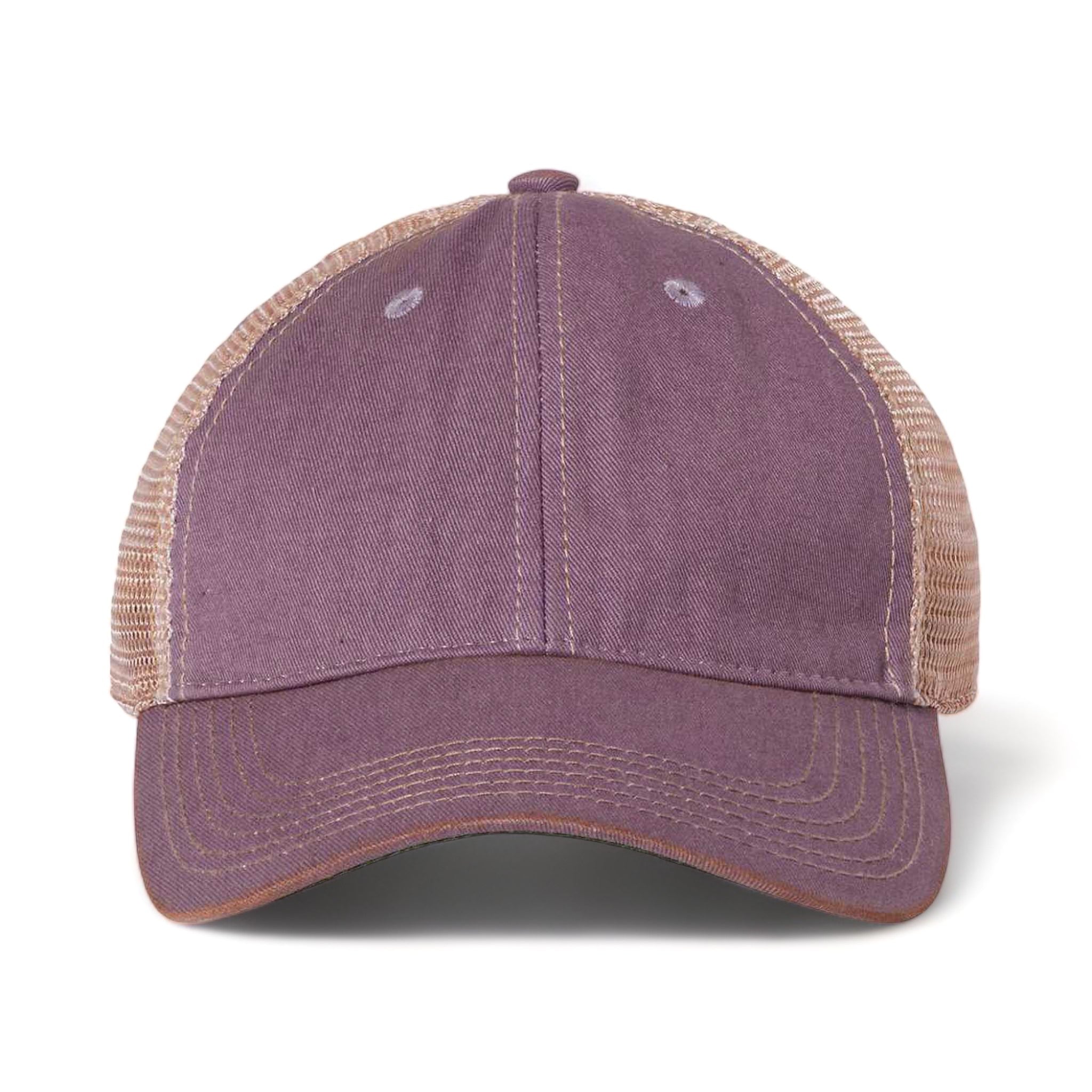Front view of LEGACY OFA custom hat in lavender and khaki