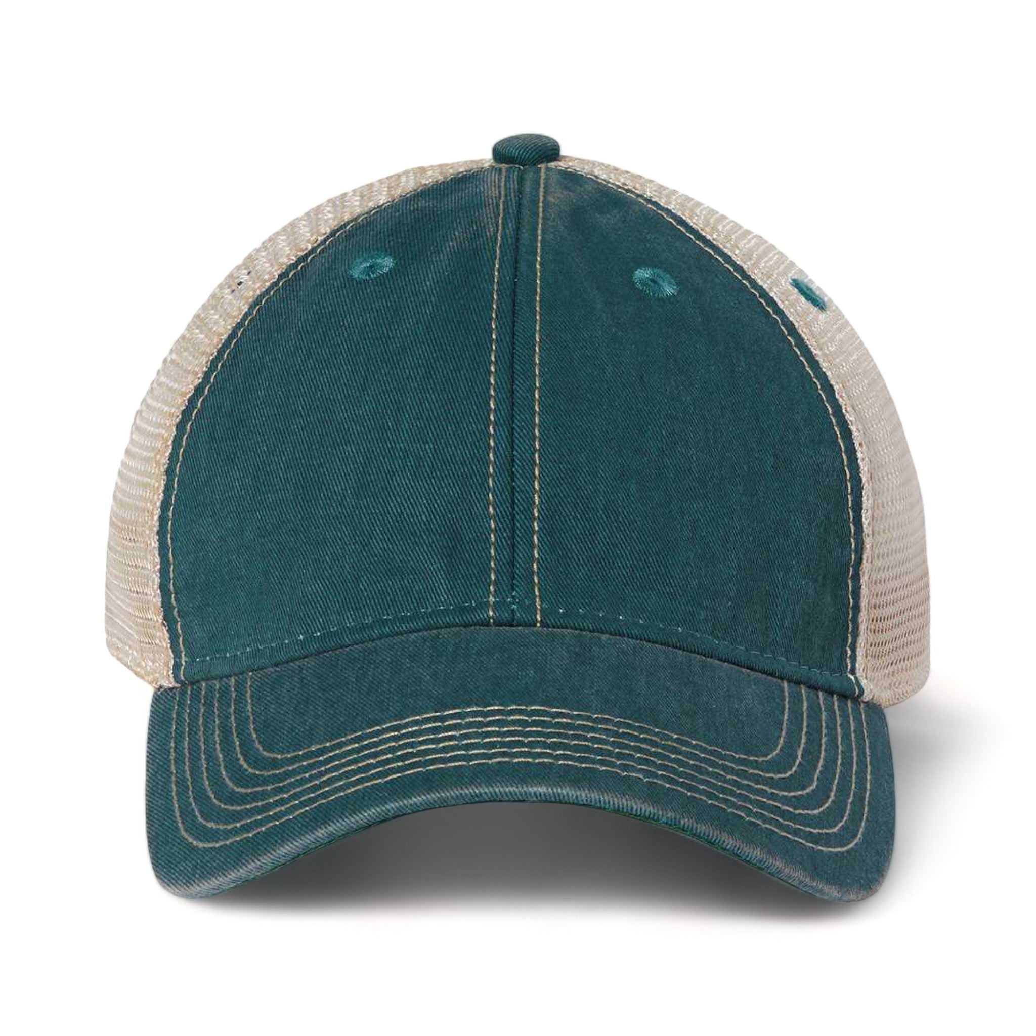 Front view of LEGACY OFA custom hat in marine blue and khaki