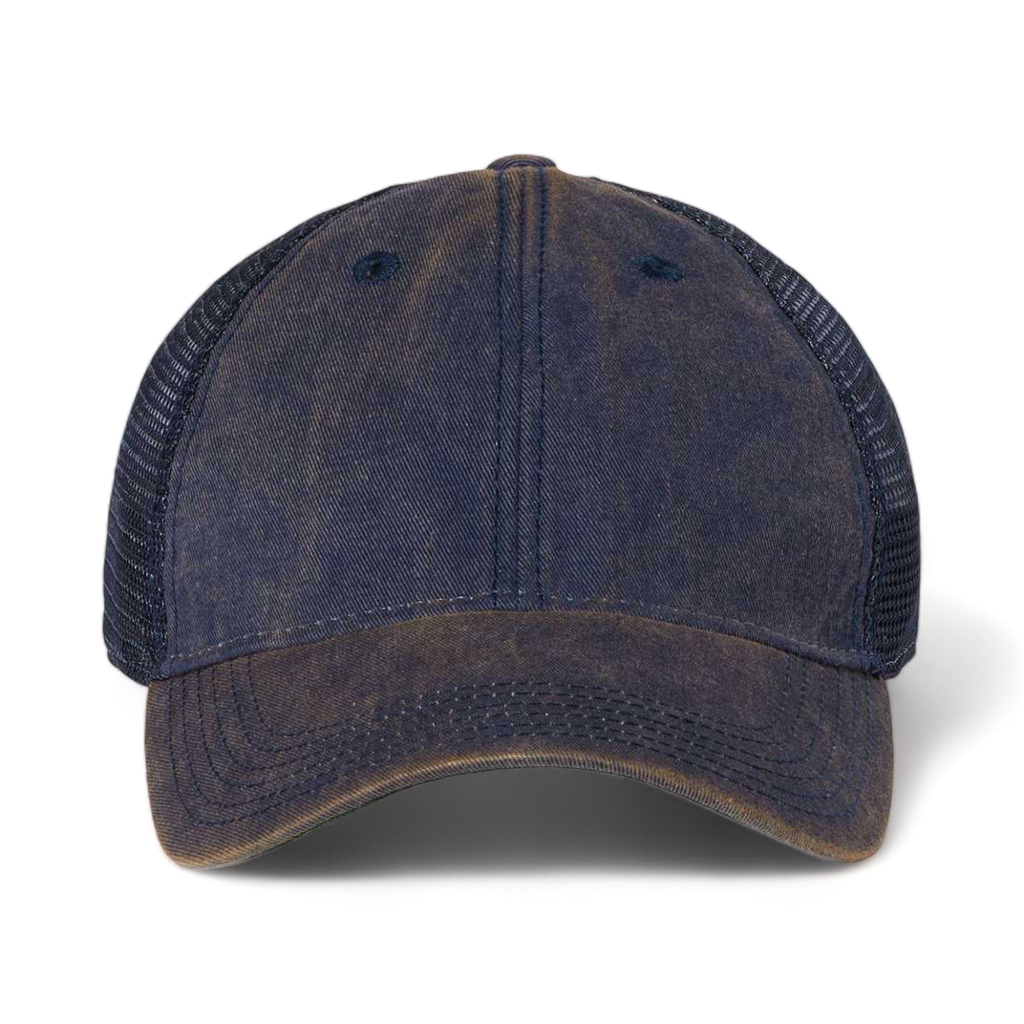 Front view of LEGACY OFA custom hat in navy and navy