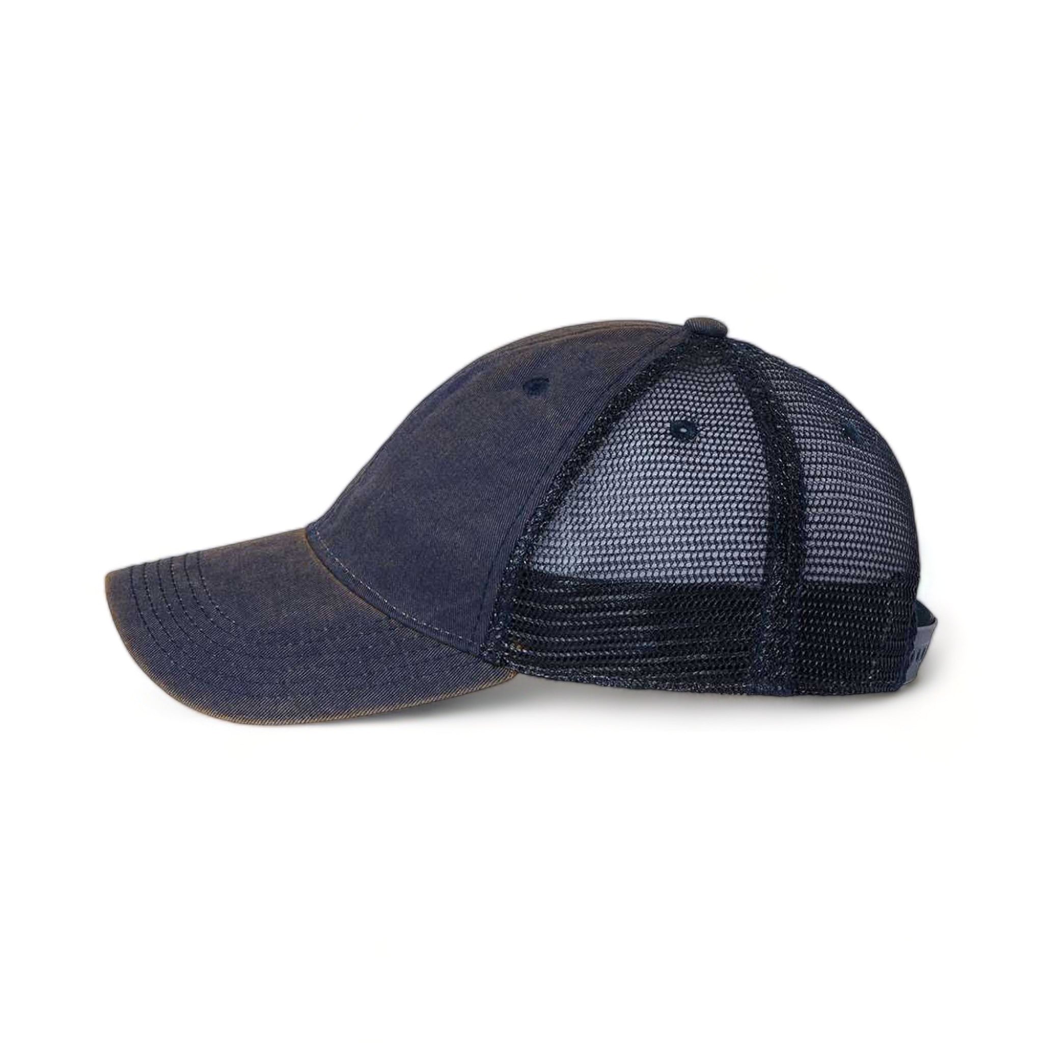 Side view of LEGACY OFA custom hat in navy and navy