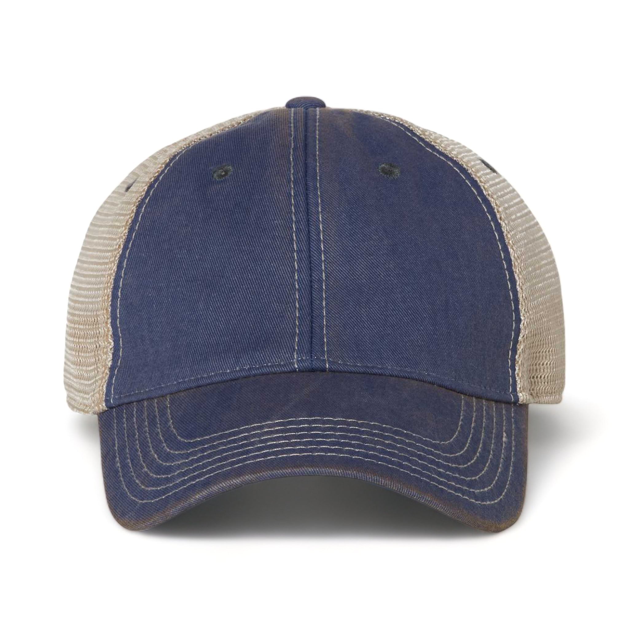 Front view of LEGACY OFA custom hat in royal and khaki