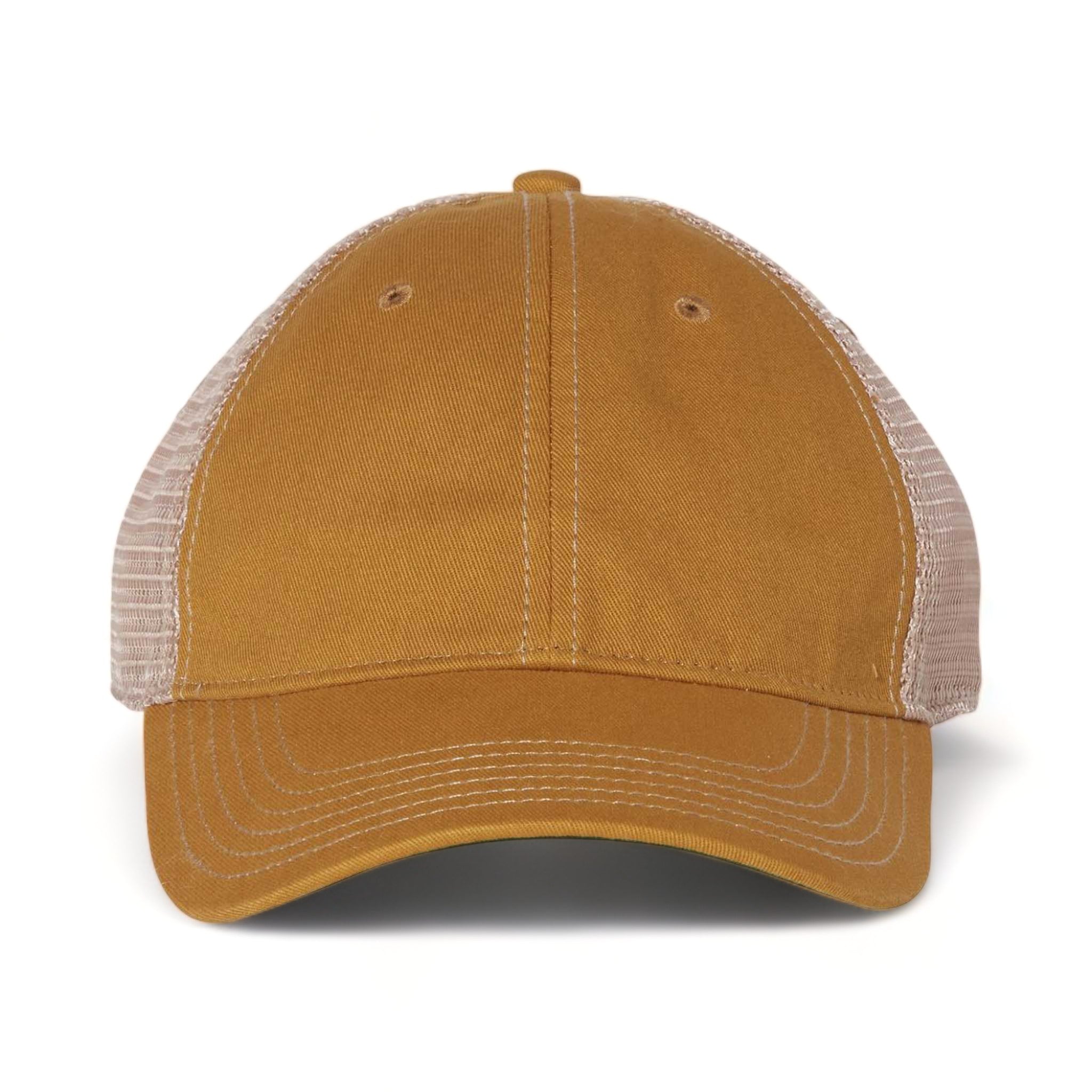 Front view of LEGACY OFA custom hat in yellow and khaki