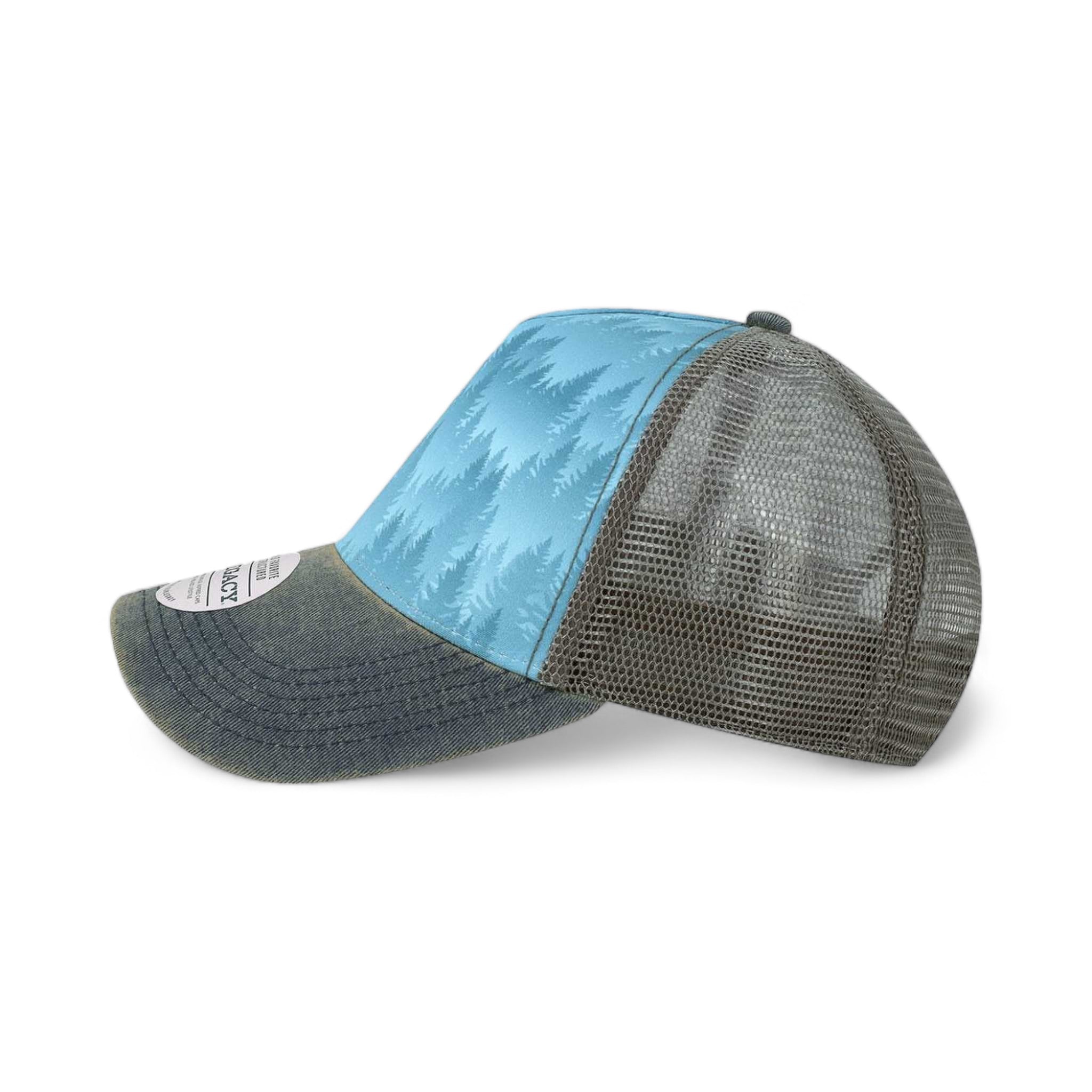 Side view of LEGACY OFAFP custom hat in blue pines