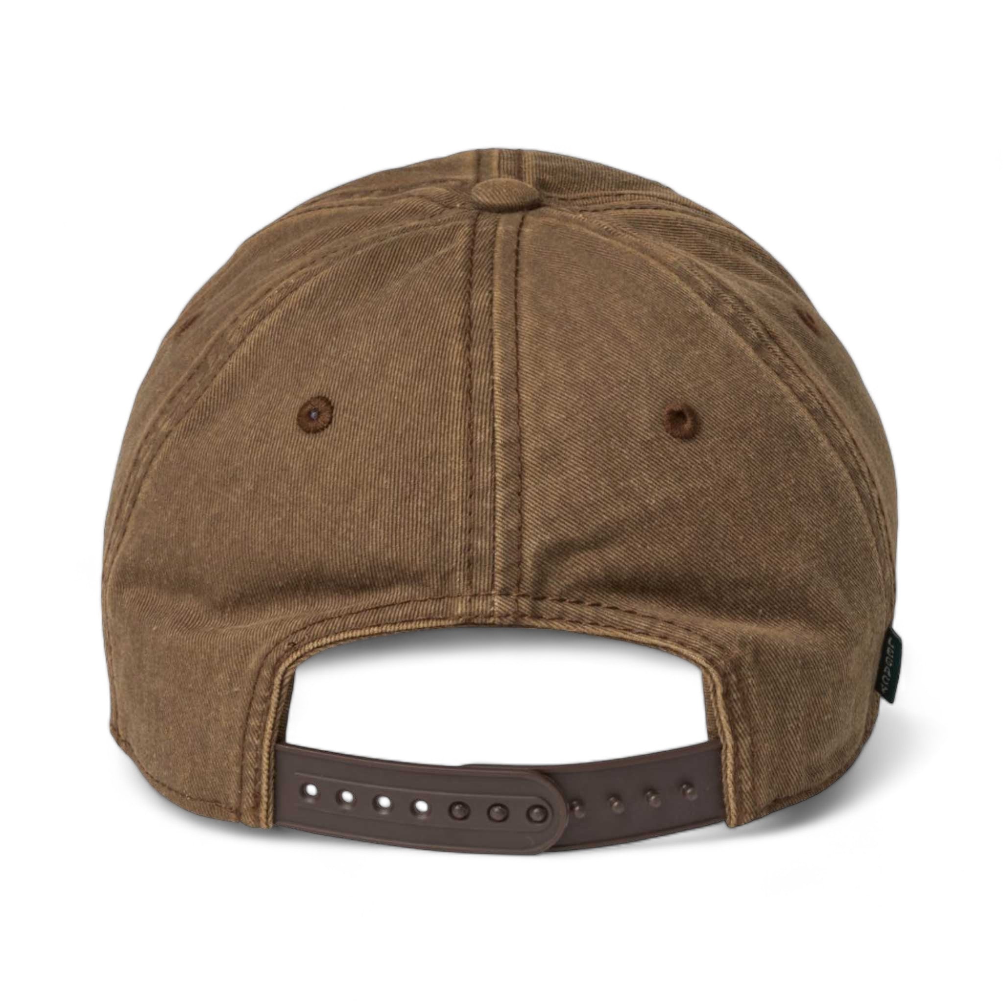 Back view of LEGACY OFAST custom hat in brown