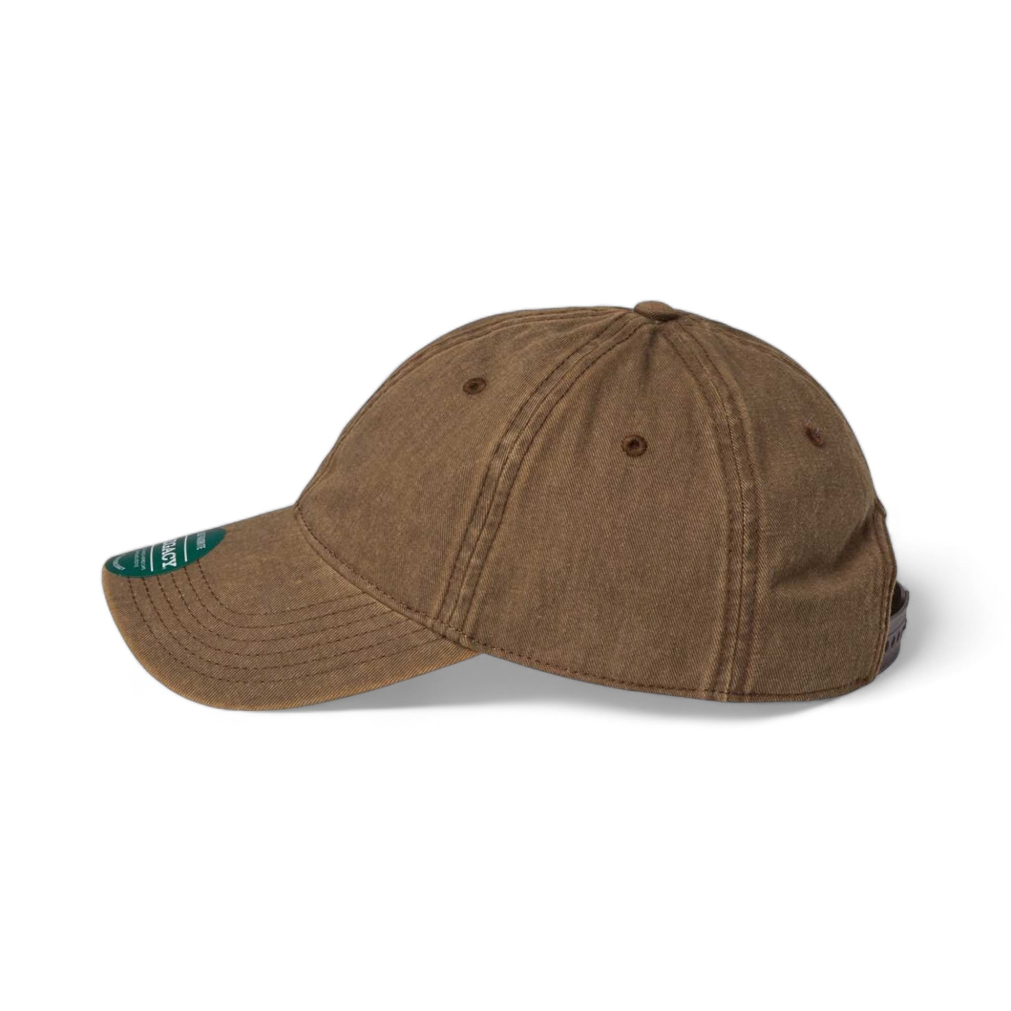 Side view of LEGACY OFAST custom hat in brown