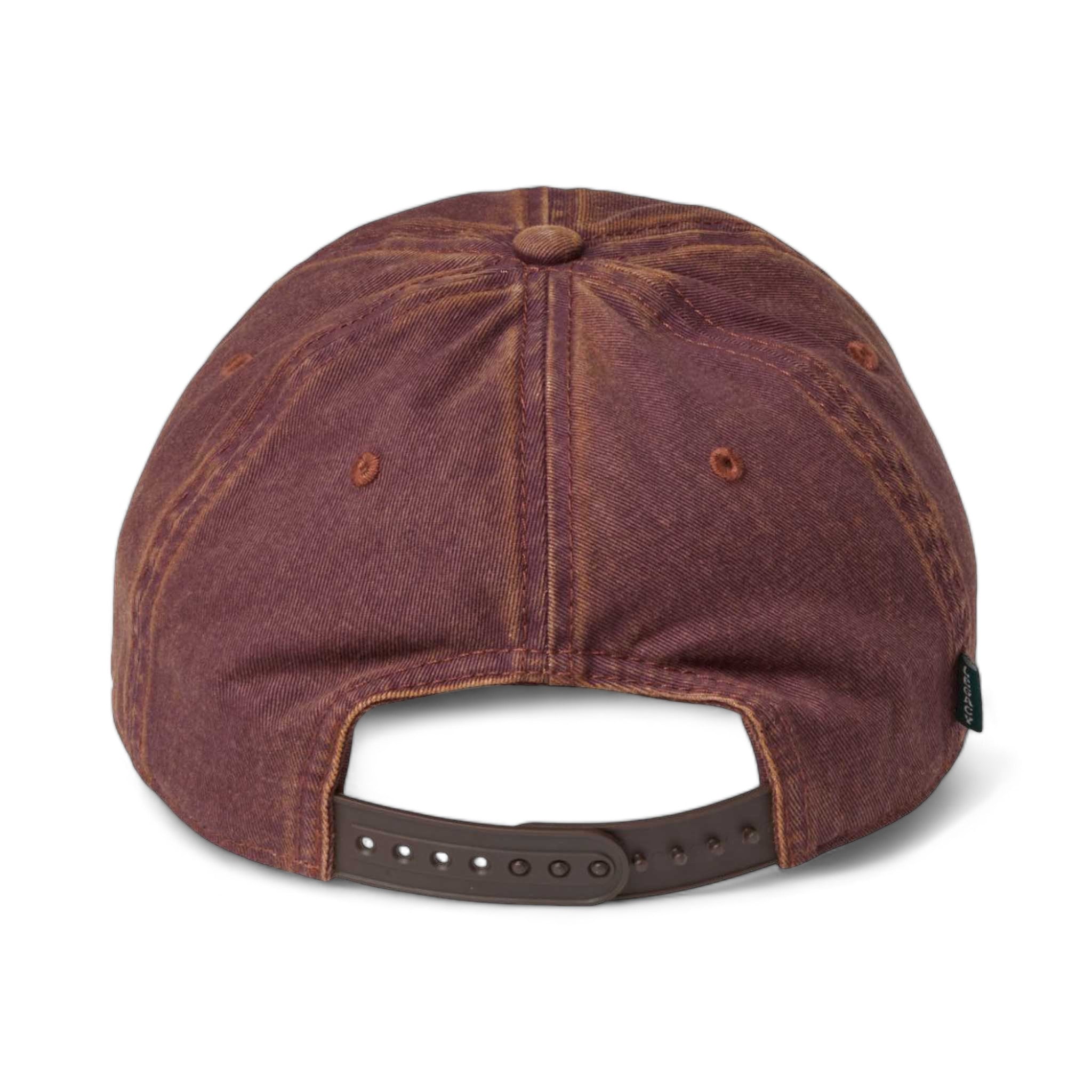 Back view of LEGACY OFAST custom hat in burgundy
