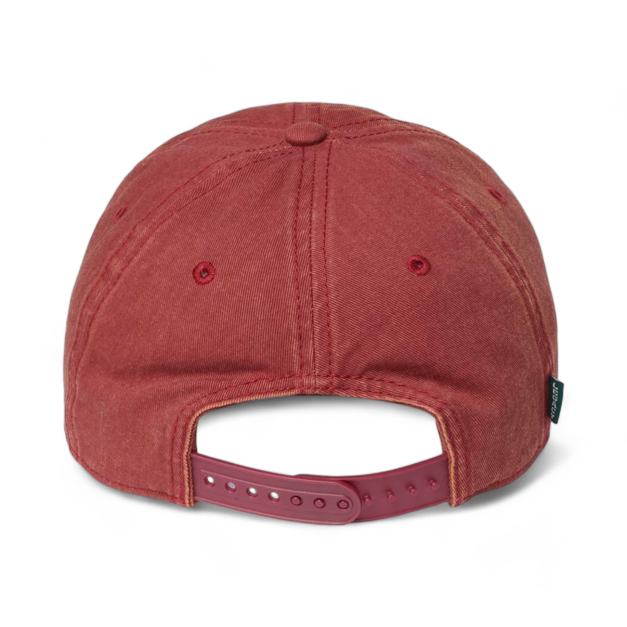 Back view of LEGACY OFAST custom hat in cardinal