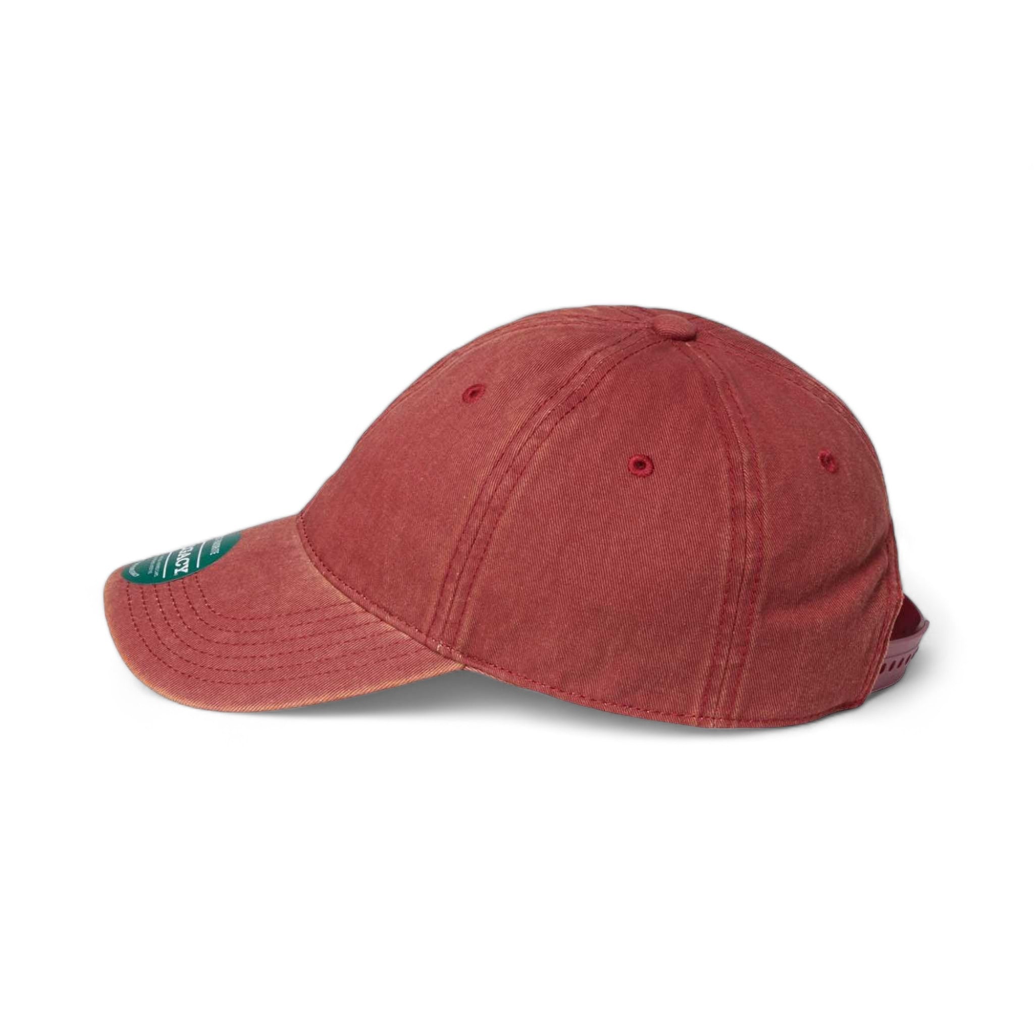Side view of LEGACY OFAST custom hat in cardinal