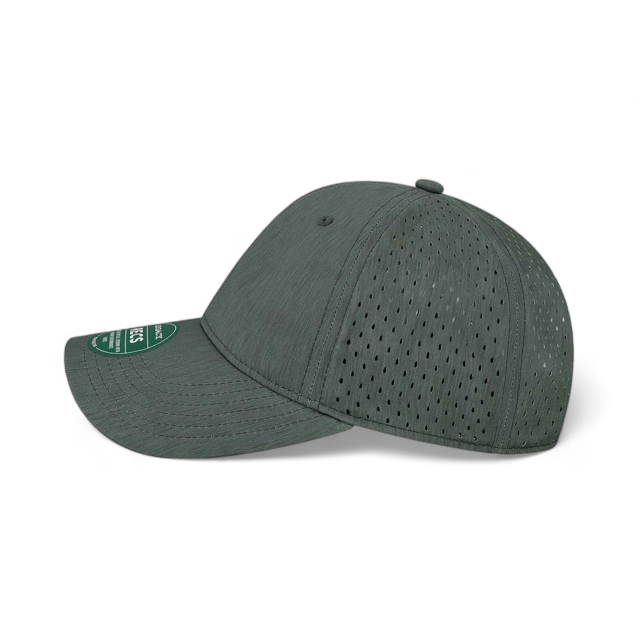 Side view of LEGACY RECS custom hat in eco black