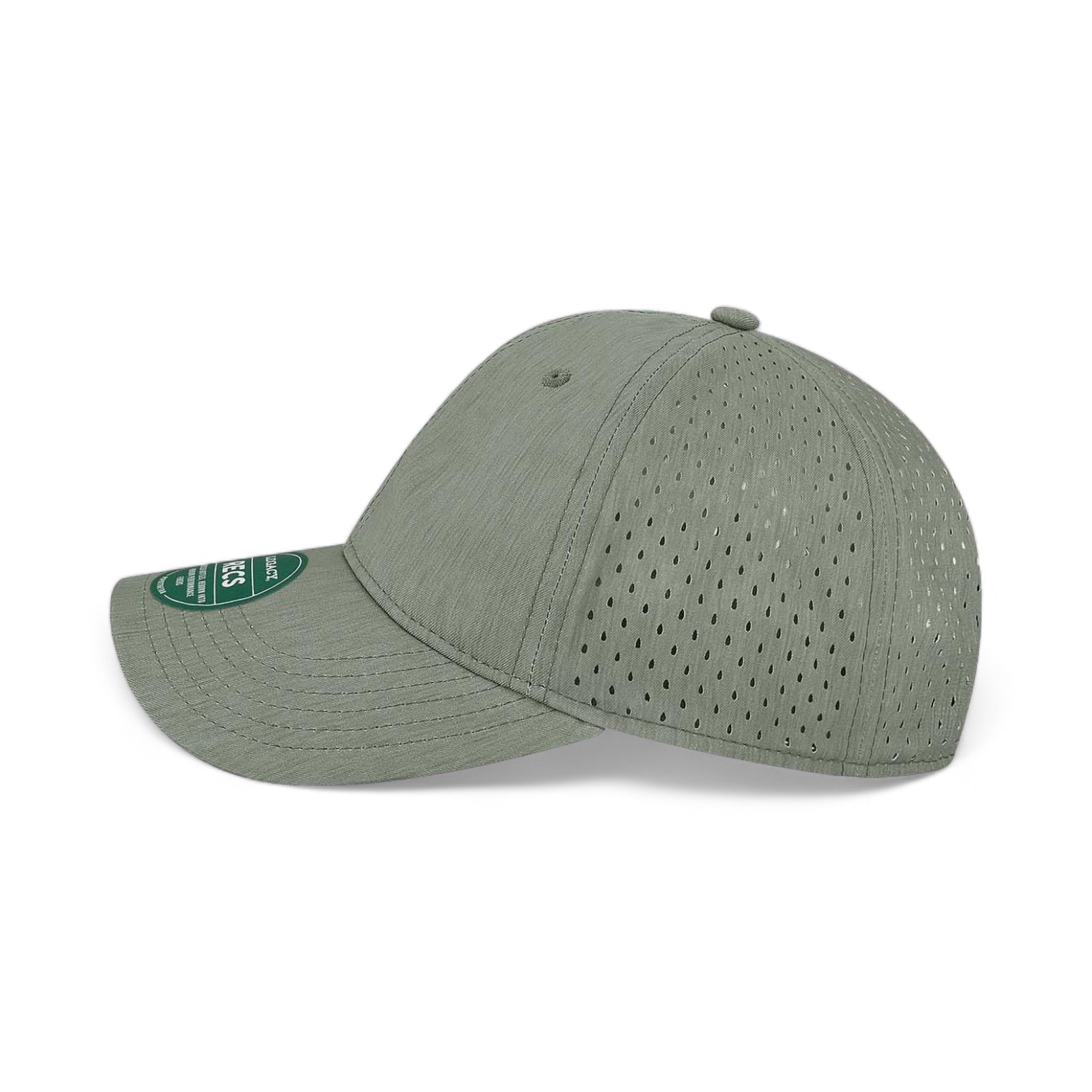 Side view of LEGACY RECS custom hat in eco dark grey