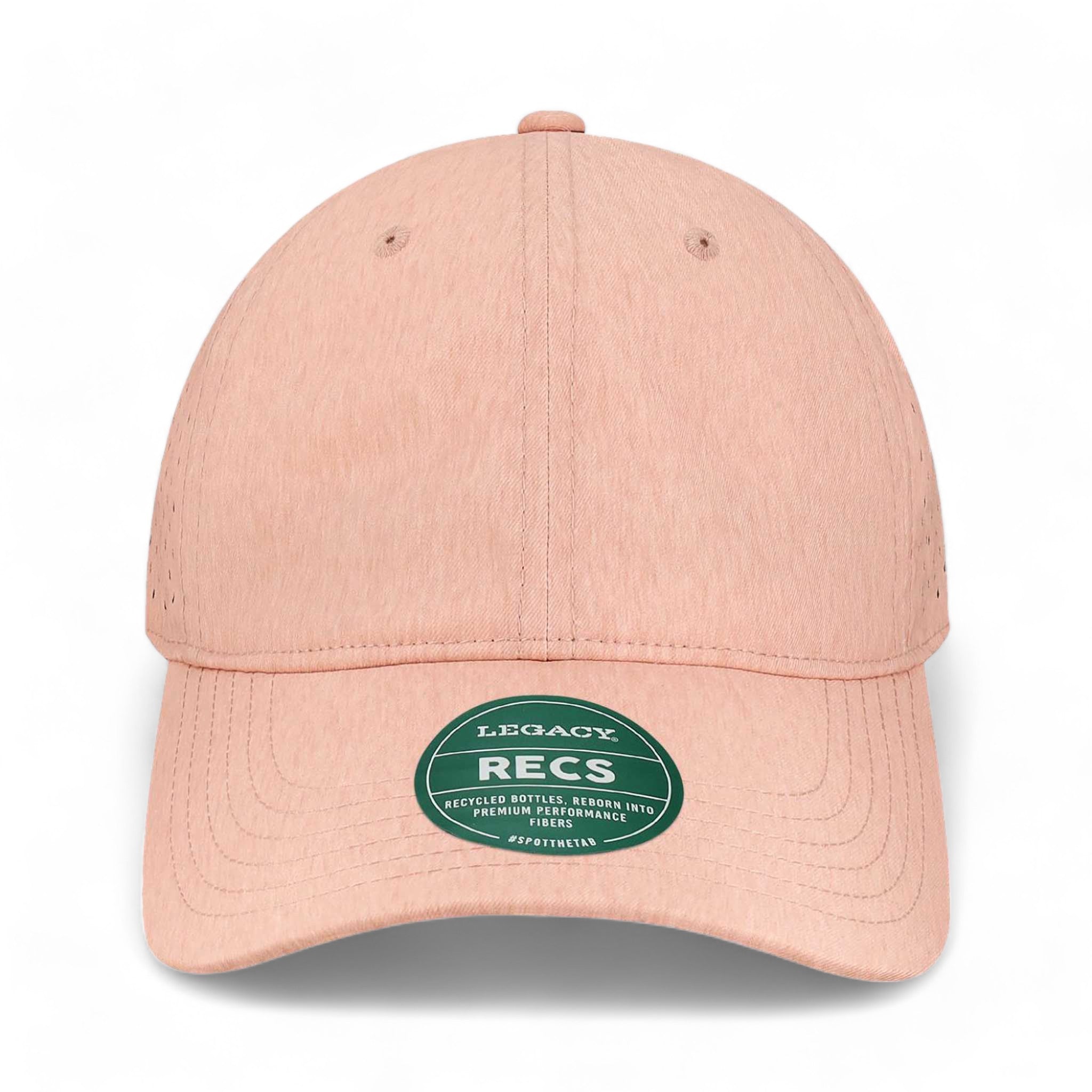 Front view of LEGACY RECS custom hat in eco dusty rose