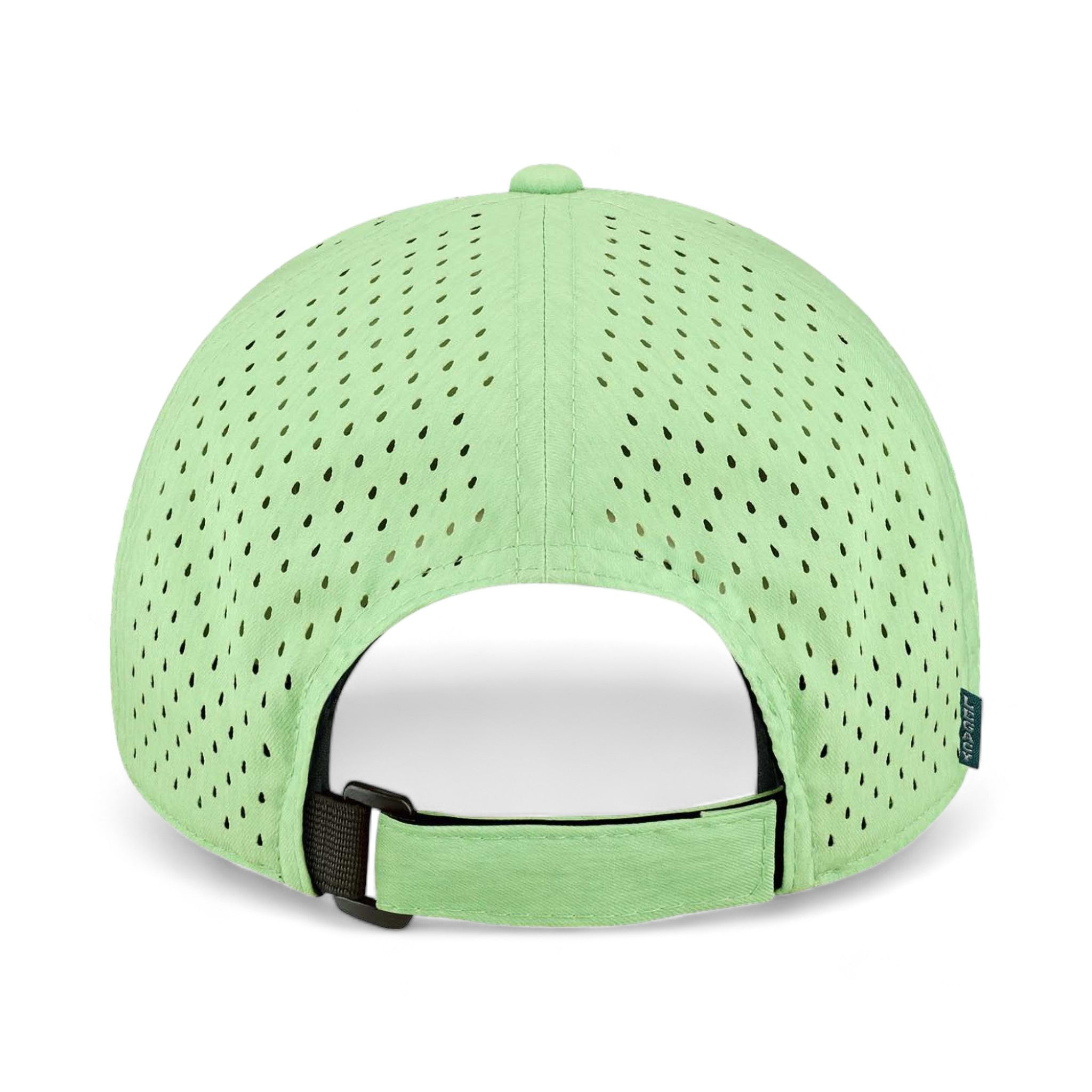 Back view of LEGACY RECS custom hat in eco mint