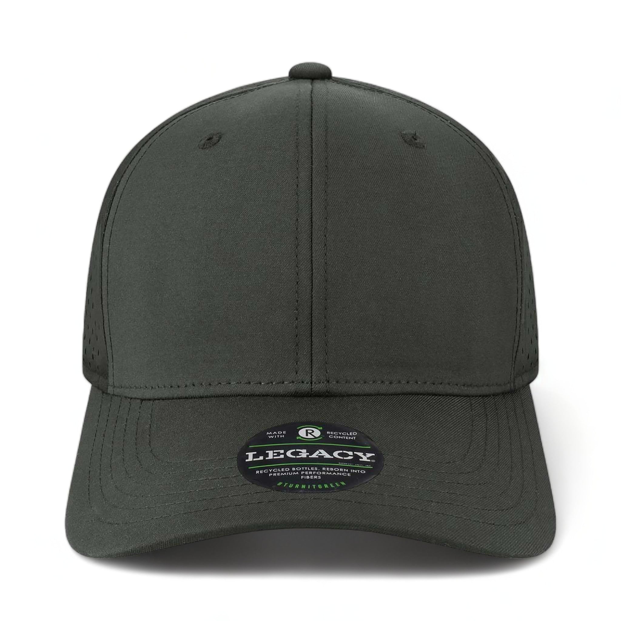 Front view of LEGACY REMPA custom hat in black