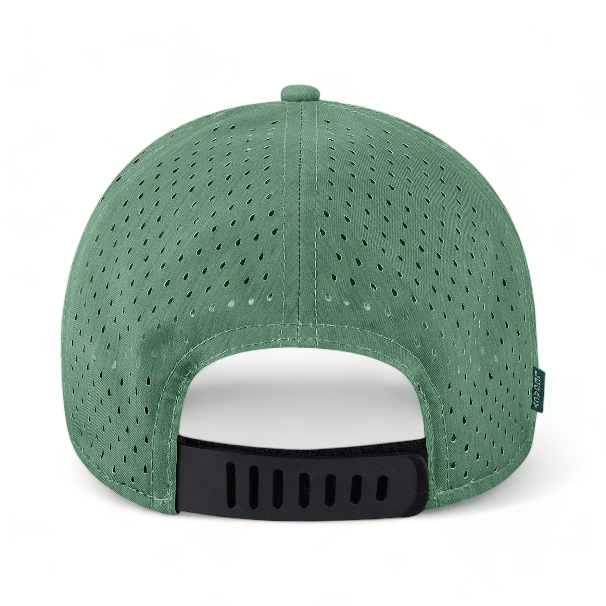 Back view of LEGACY REMPA custom hat in eco dark green