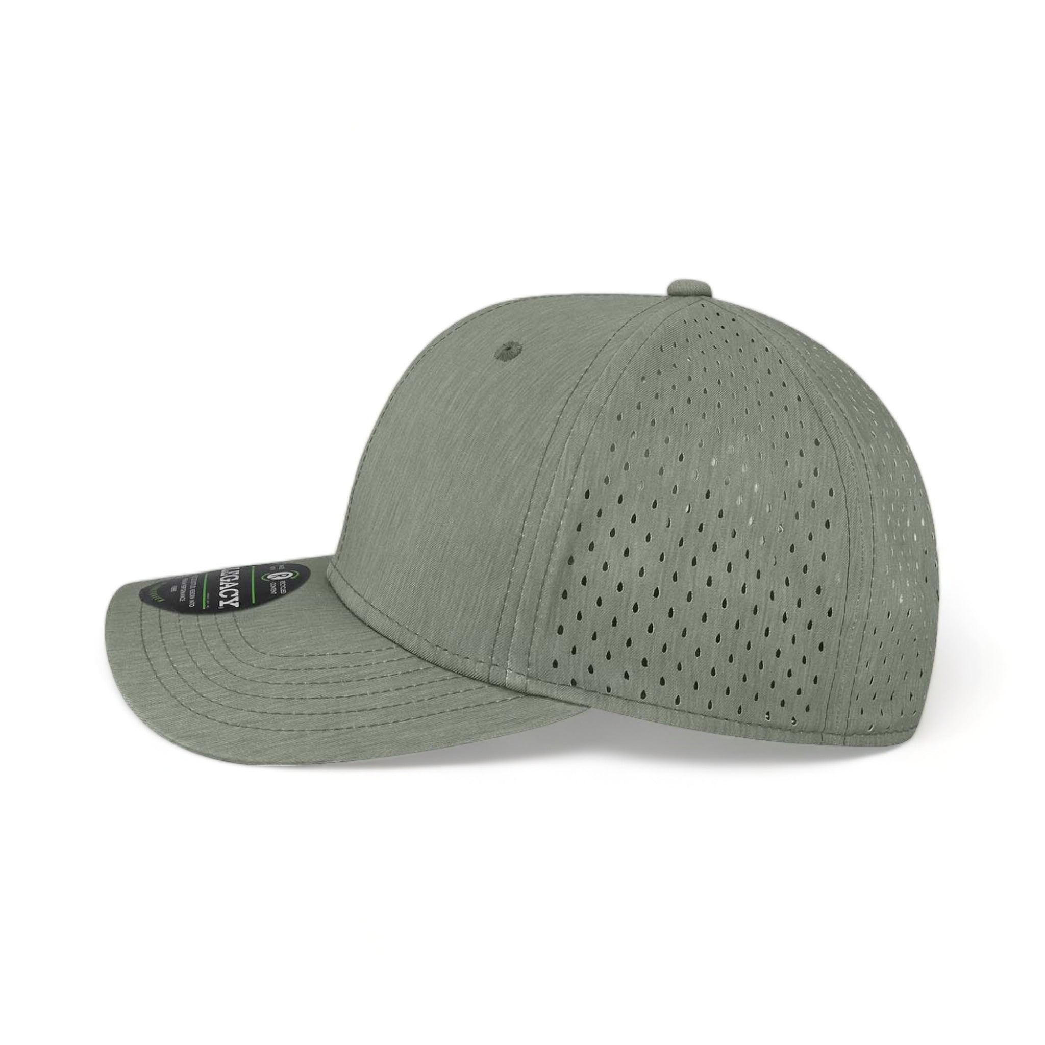 Side view of LEGACY REMPA custom hat in eco dark grey