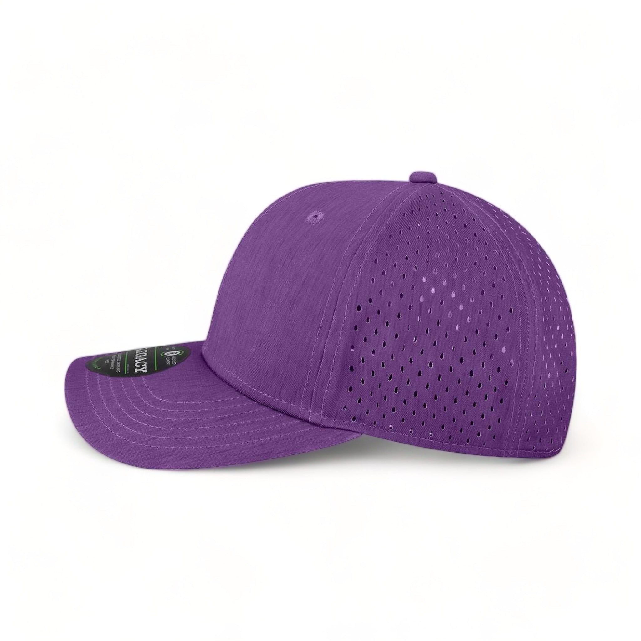 Side view of LEGACY REMPA custom hat in eco purple