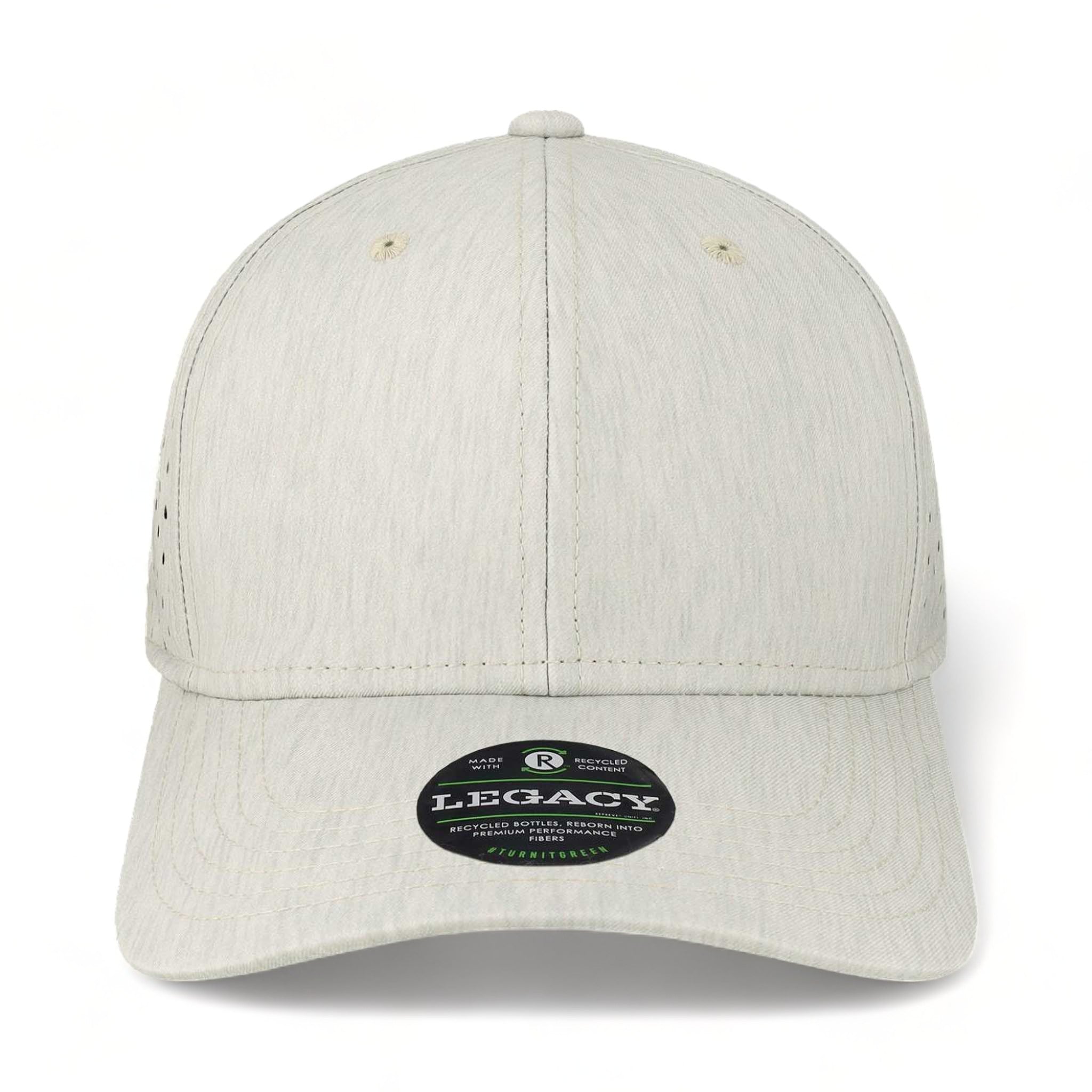 Front view of LEGACY REMPA custom hat in eco sand