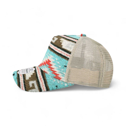 Side view of LEGACY ROADIE custom hat in aztec