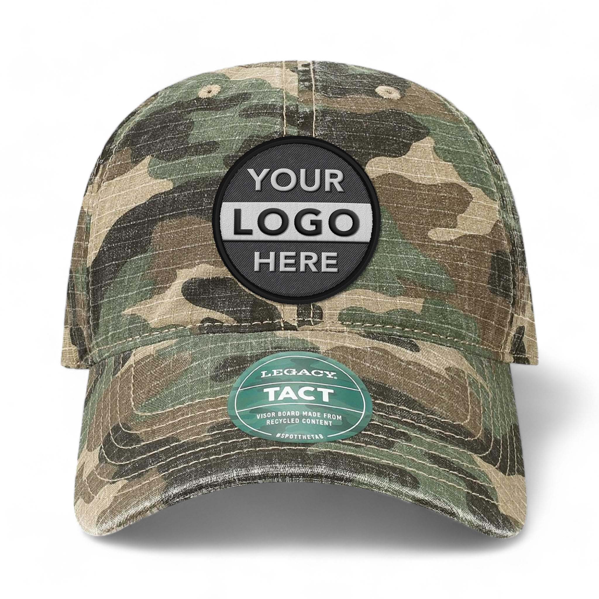 LEGACY TACT custom embroidered patch hat in army camo