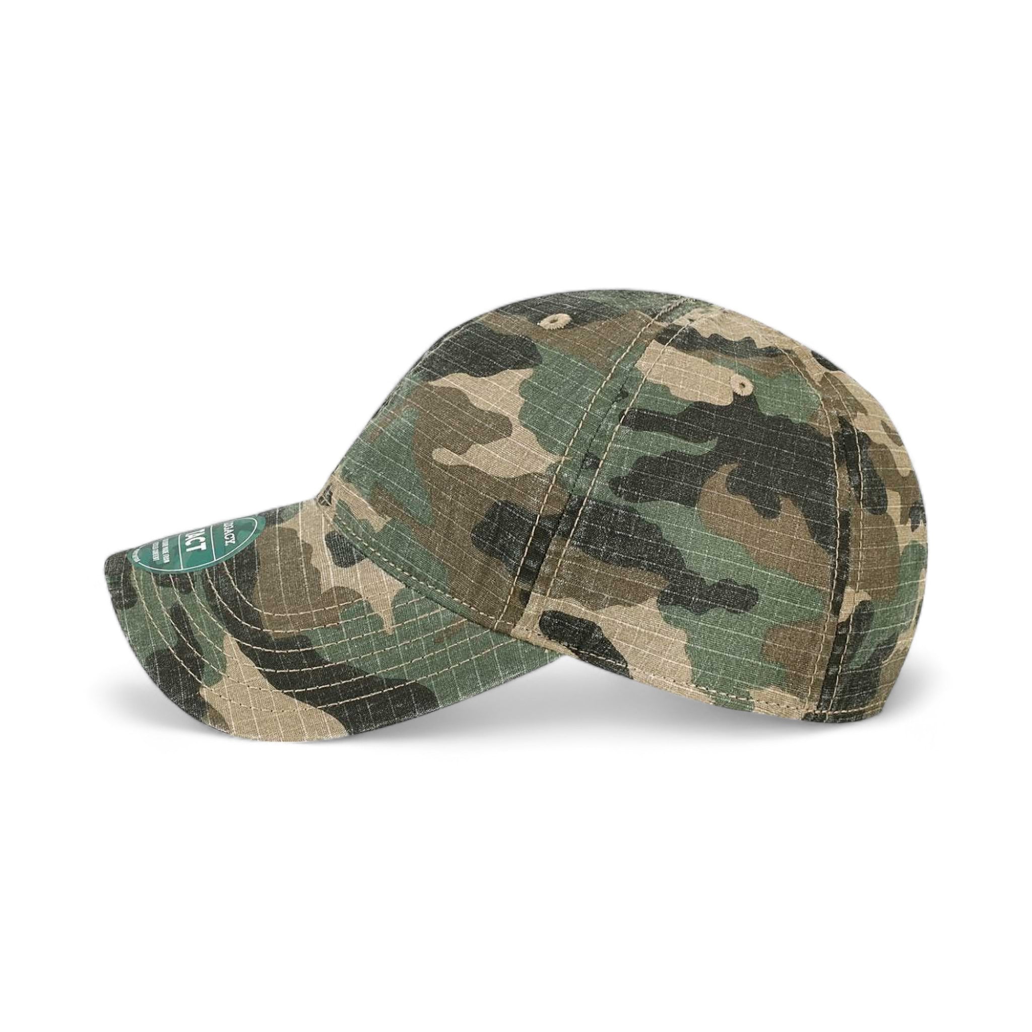 Side view of LEGACY TACT custom hat in army camo