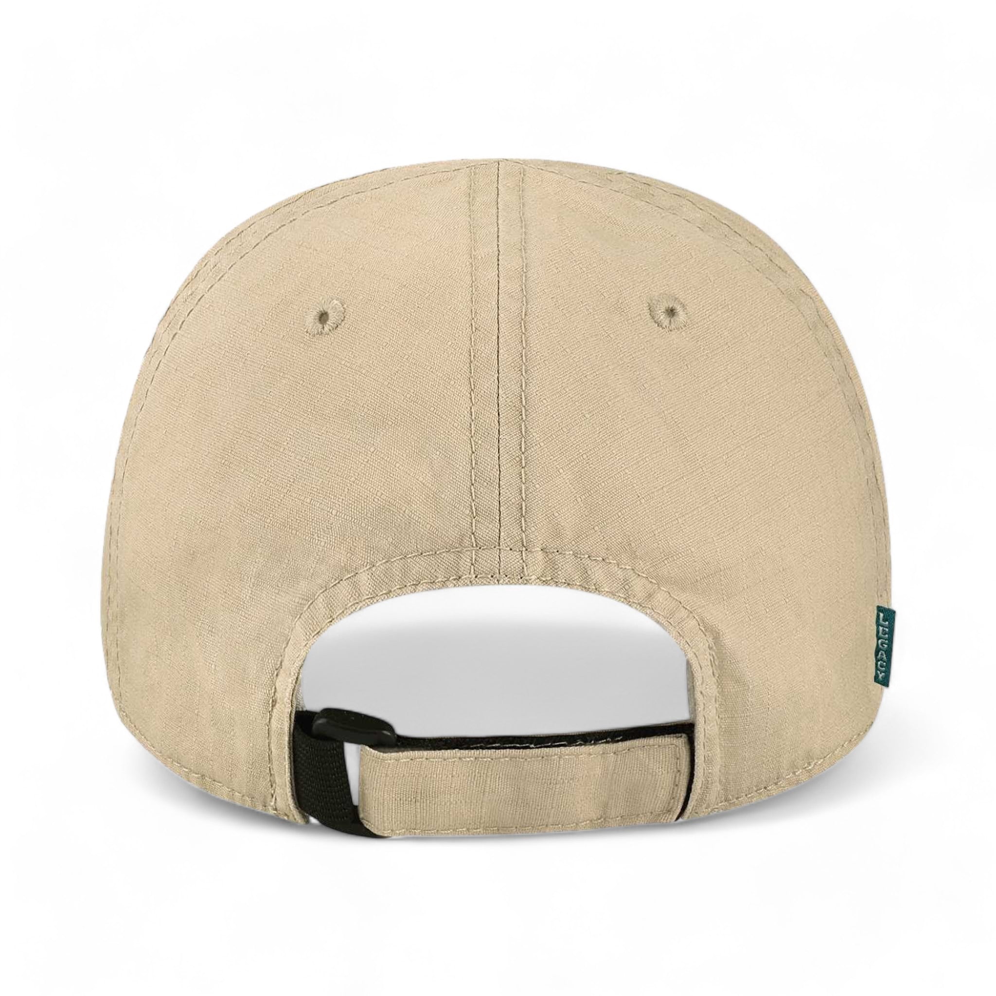 Back view of LEGACY TACT custom hat in khaki