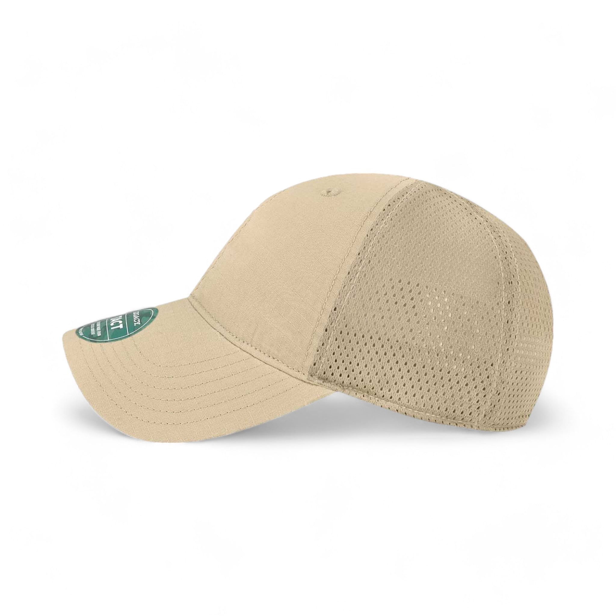 Side view of LEGACY TACT custom hat in khaki and khaki