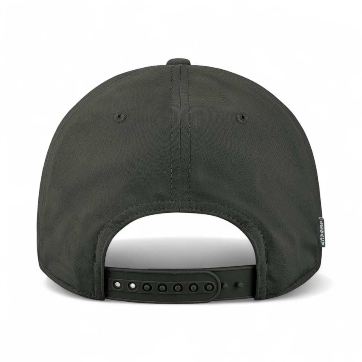 Back view of Legacy CADDY custom hat in black
