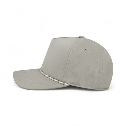 Left side view of Legacy CADDY custom hat in grey