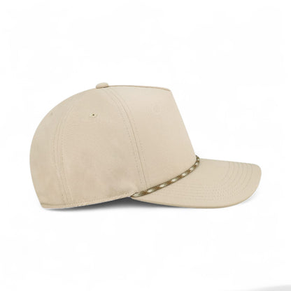 Right side view of Legacy CADDY custom hat in stone