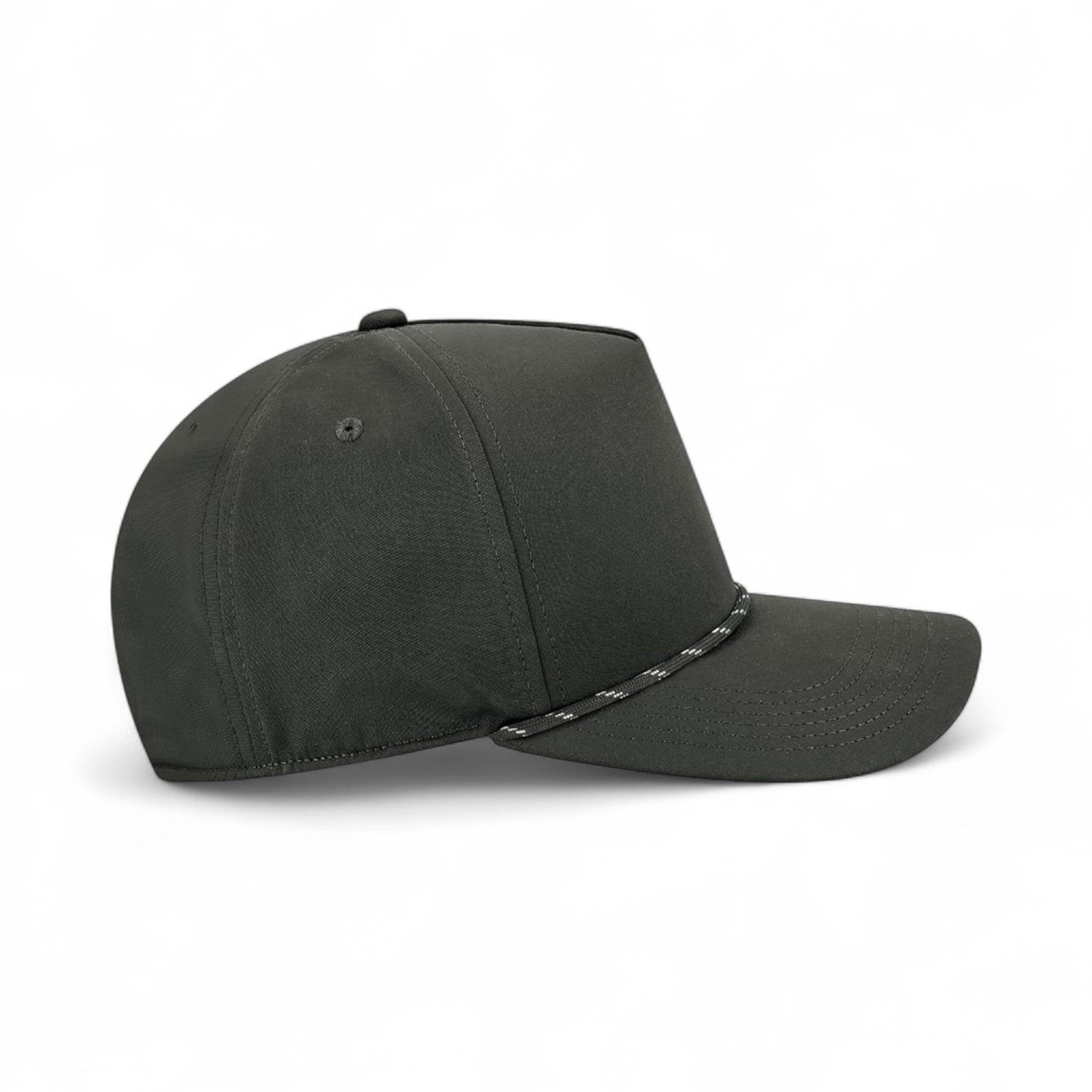 Right side view of Legacy CADDY custom hat in black